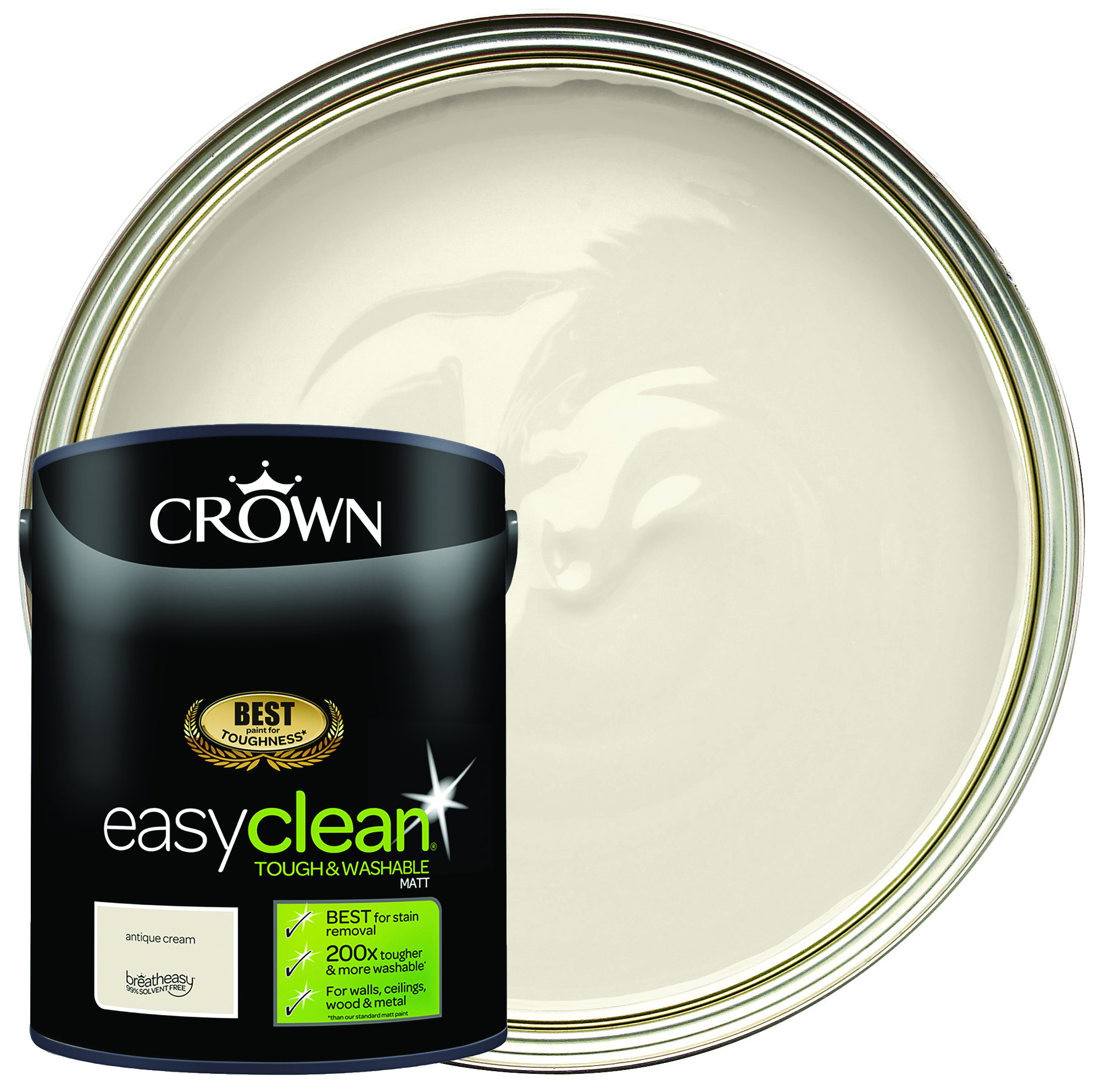Crown easyclean Matt Emulsion Antique Cream 5L