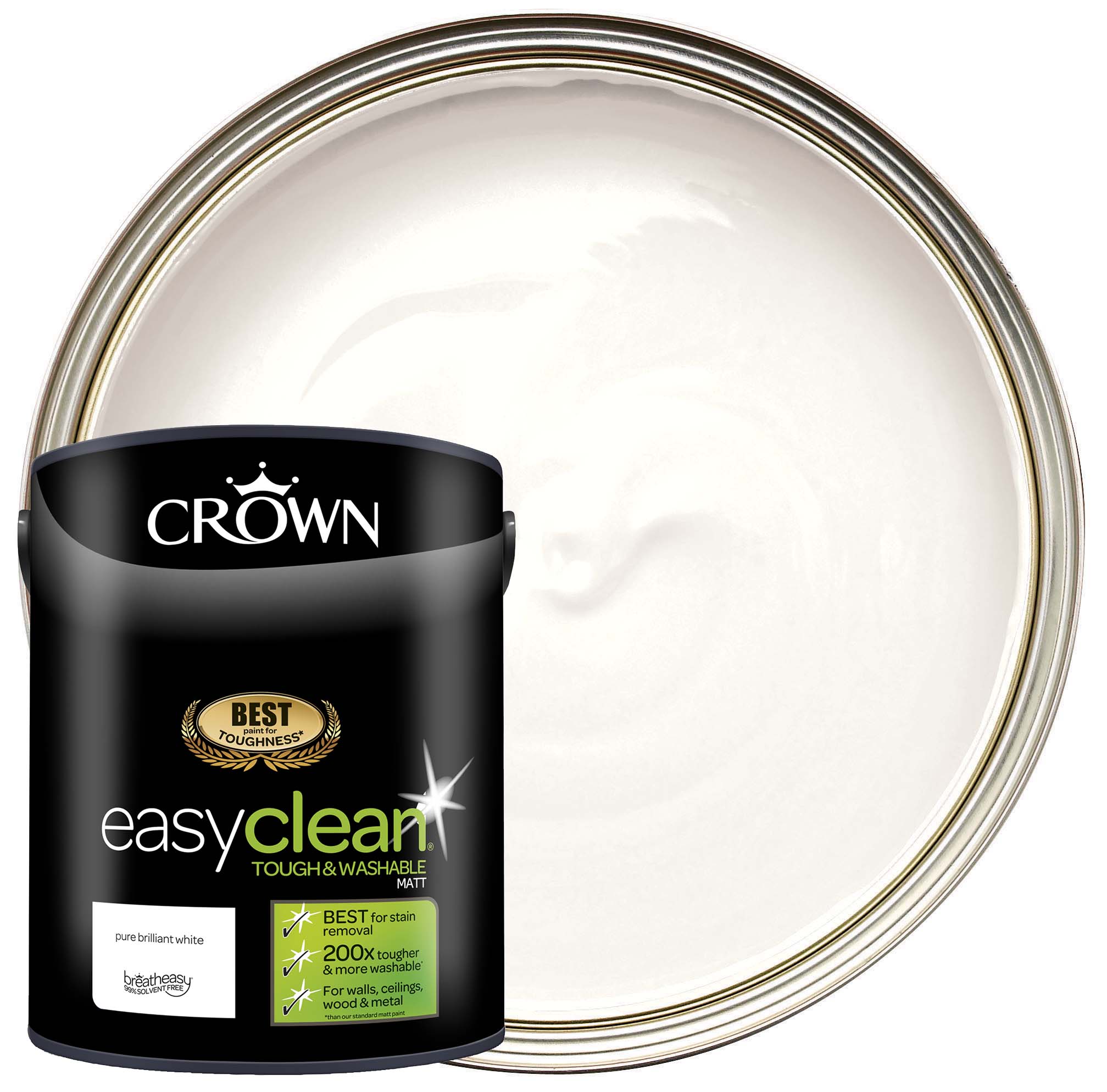 Crown easyclean Matt Emulsion Pure Brilliant White 5L
