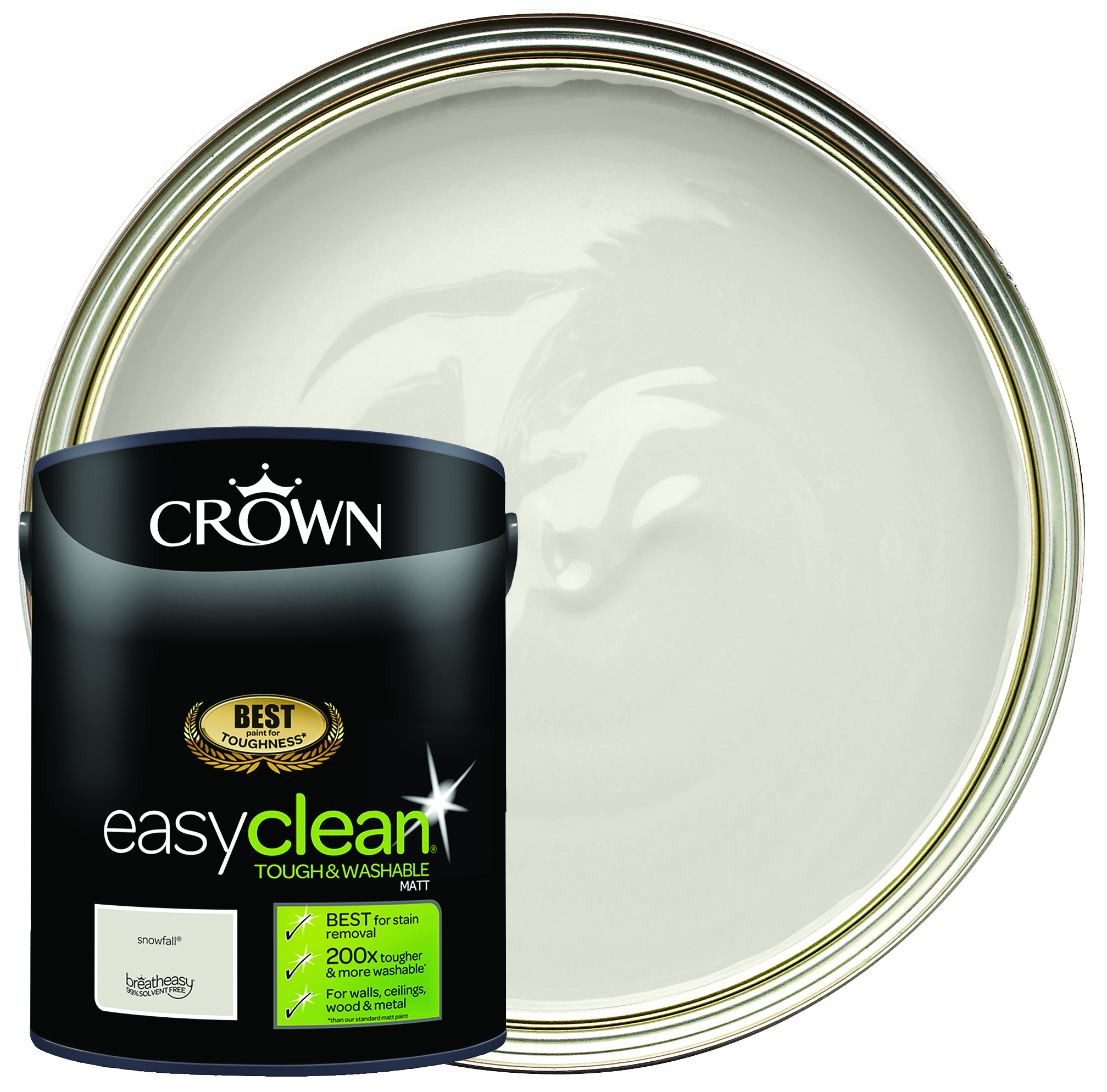 Crown easyclean Matt Emulsion Snowfall 5L