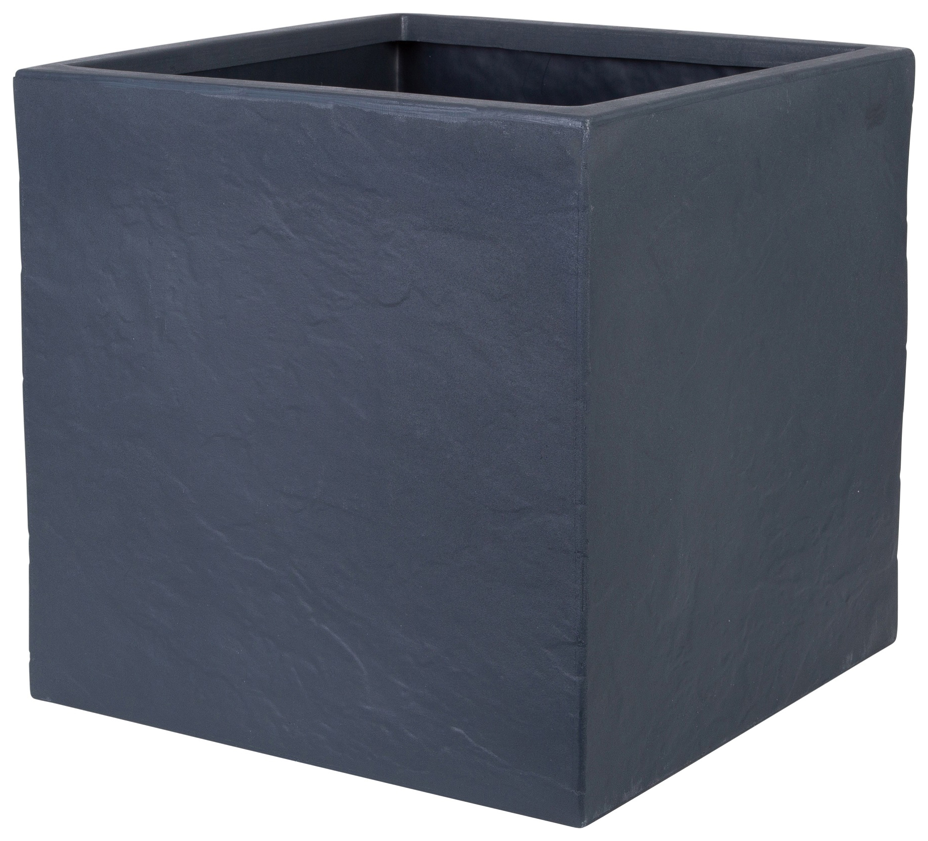 Strata Riven Large Square Planter - Light Grey