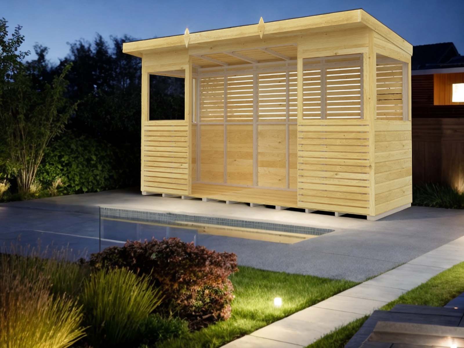 DIY Sheds Timber BBQ/Outdoor Kitchen 12 x 4ft