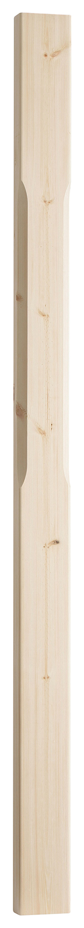 Cheshire Mouldings Pine Stop Chamfered Half Newel - 1500 x 91 x 41mm