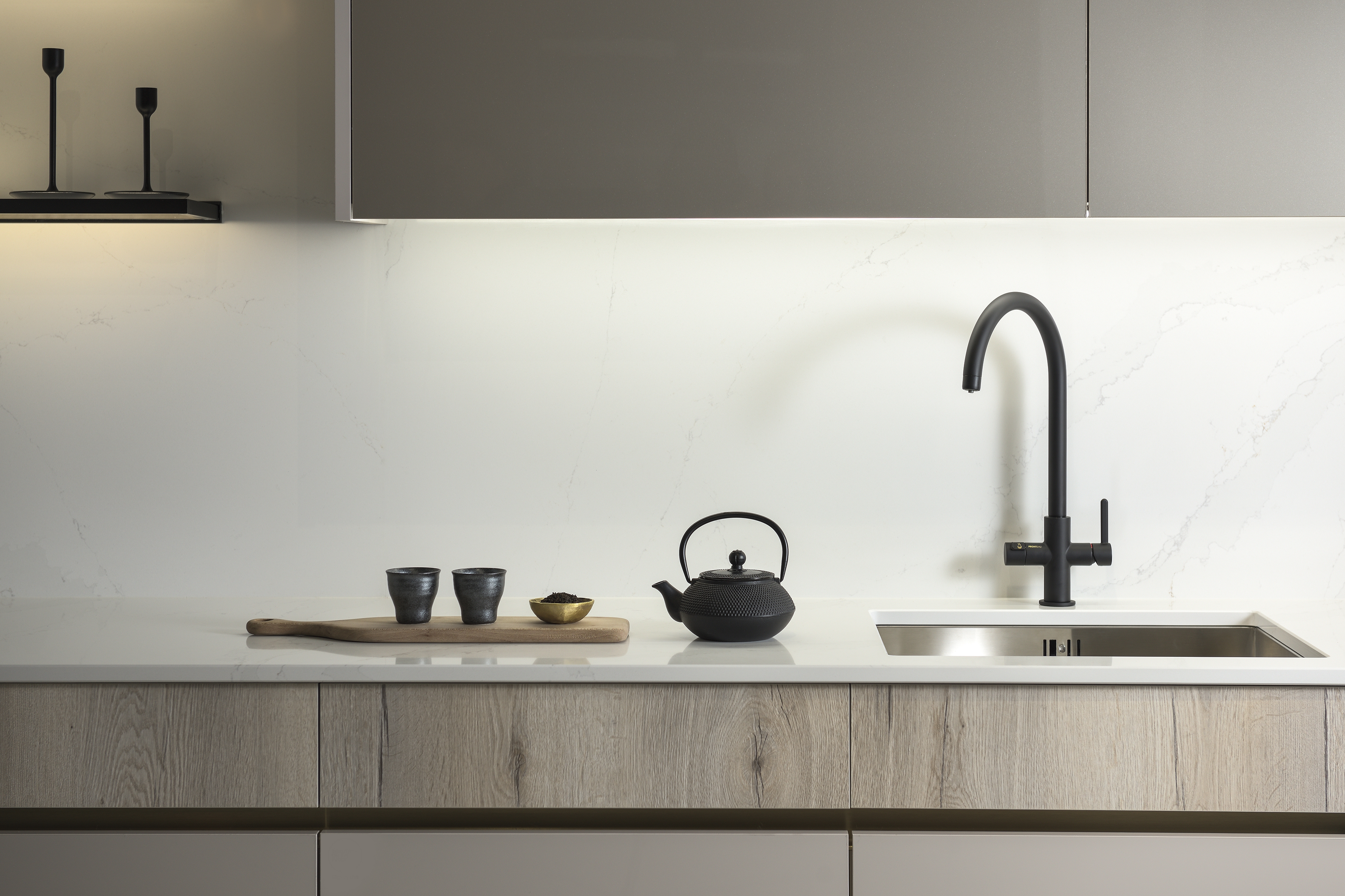 Abode - Prothia 3 in 1 Hot Water Kitchen Tap - Matt Black