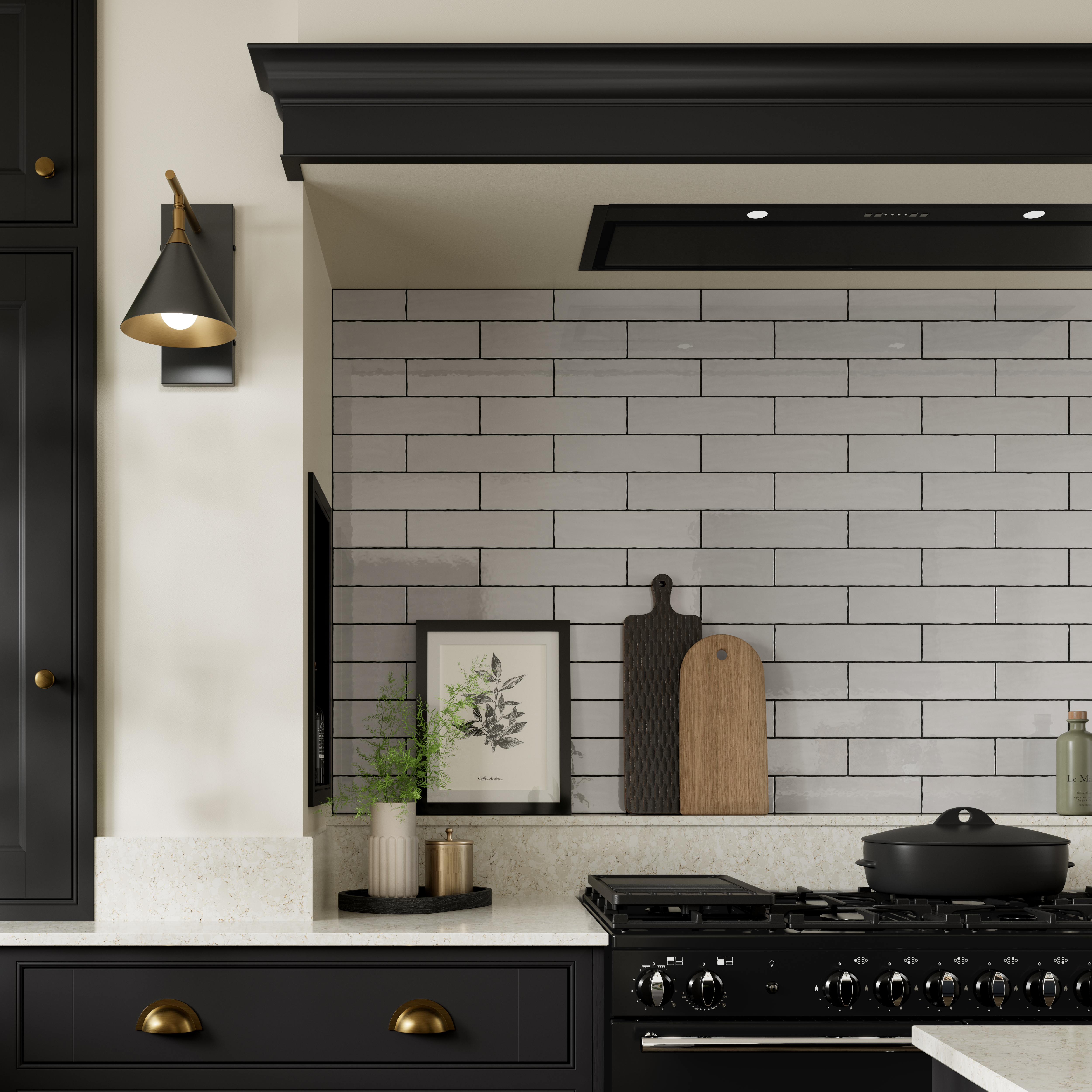 Wickes Farmhouse Soft Grey Ceramic Wall Tile - 300 x 75mm