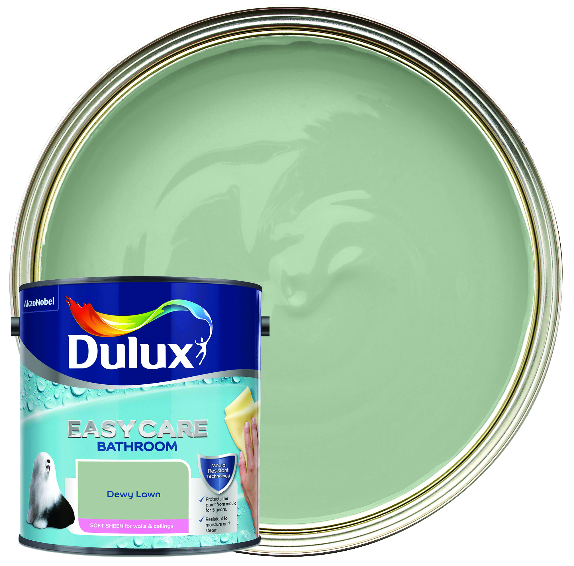 Dulux Easycare Bathroom Softsheen Emulsion Paint - Dewy Lawn - 2.5L