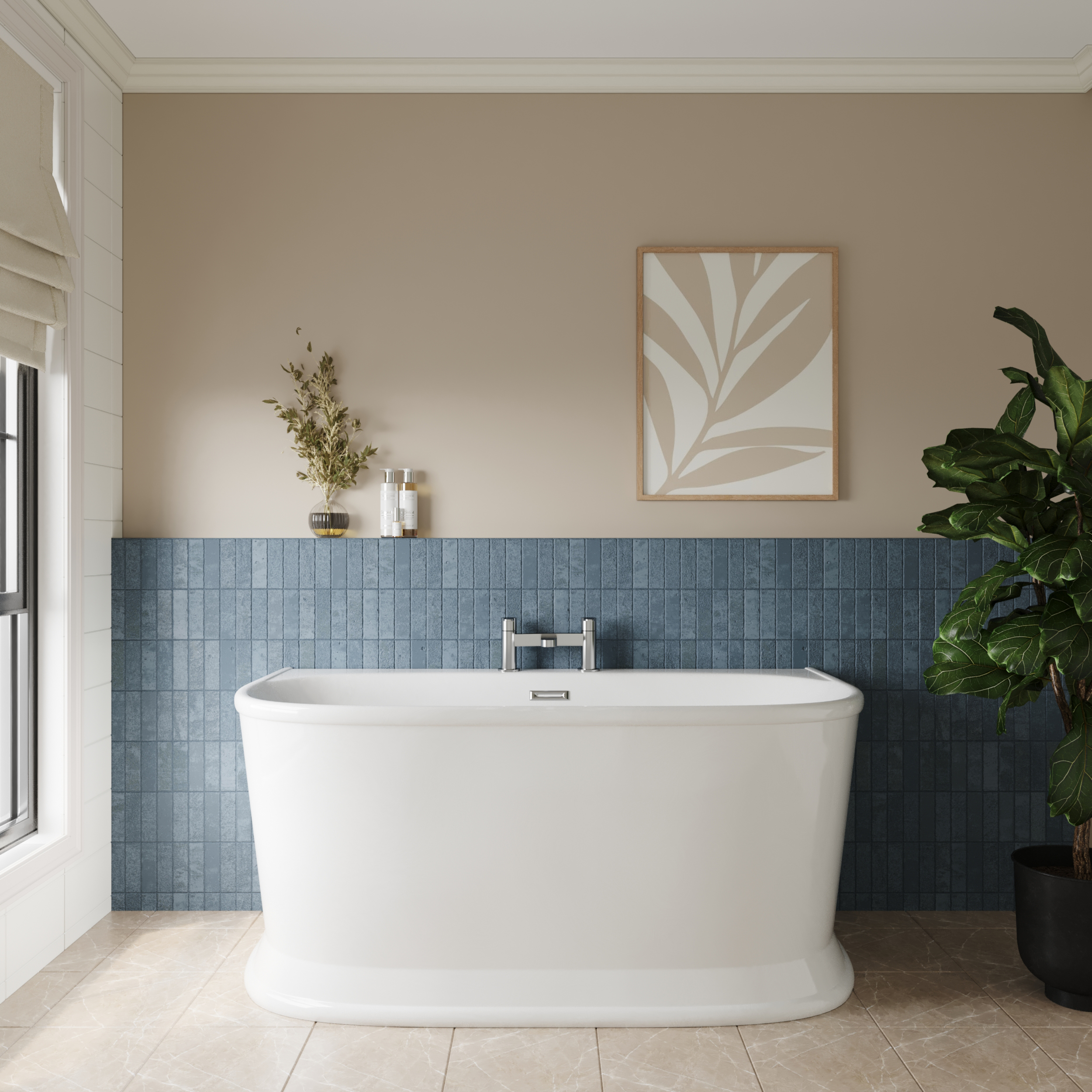 Balterley Back To Wall Freestanding Bath - 1500x760