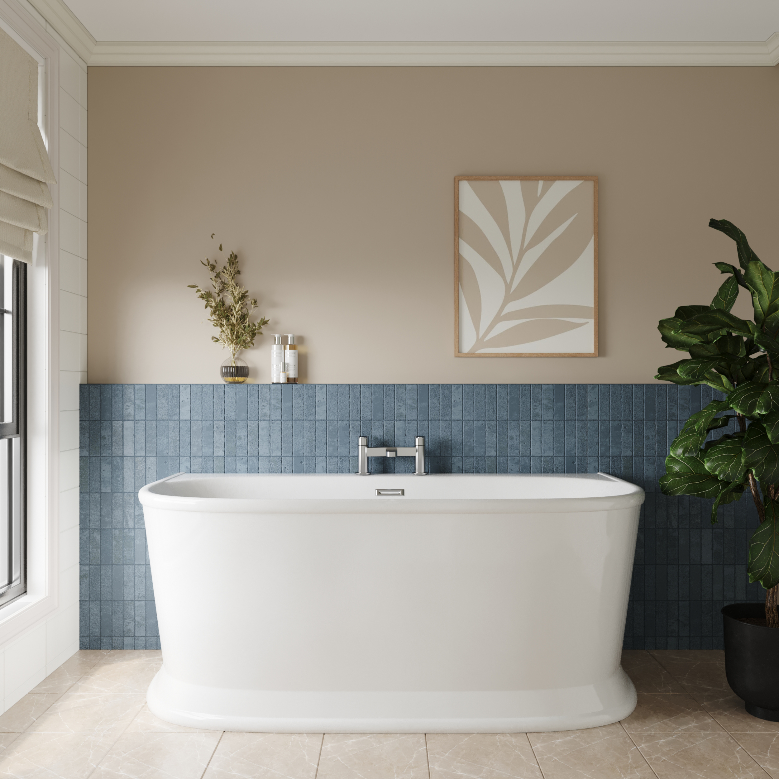 Balterley Back To Wall Freestanding Bath - 1700x760