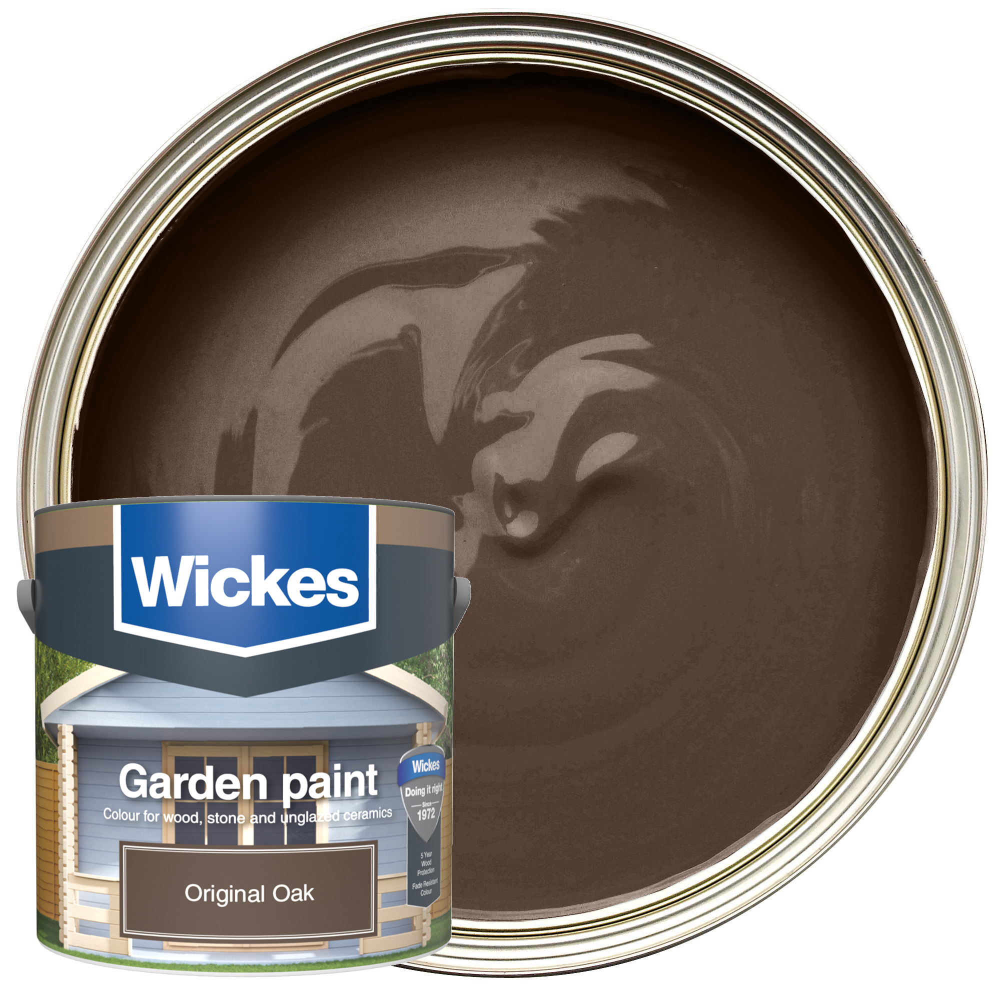 Wickes Garden Colours Matt Wood Treatment - Original Oak 2.5L