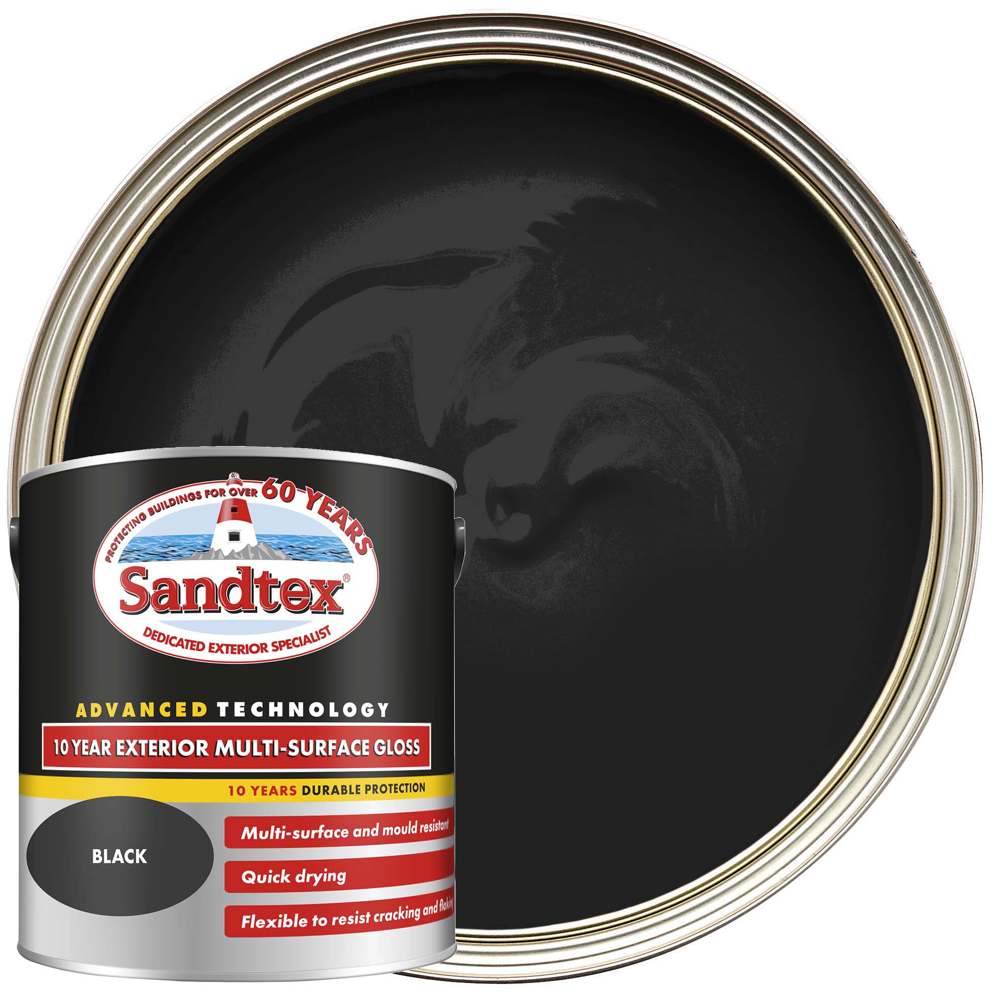 Sandtex 10 Year Multisurface Gloss - Black -