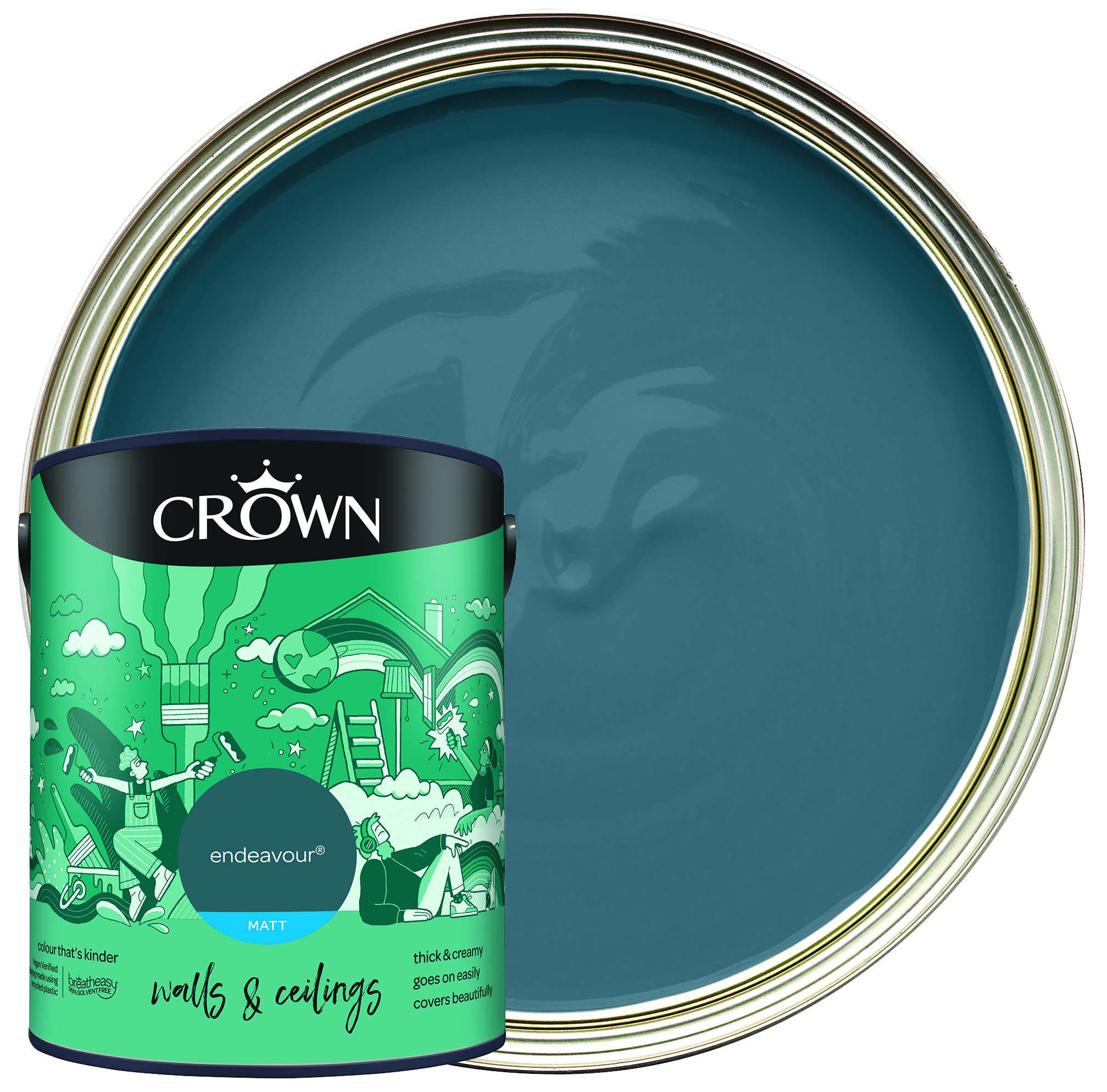 Crown Matt Emulsion Paint - Endeavour - 5L