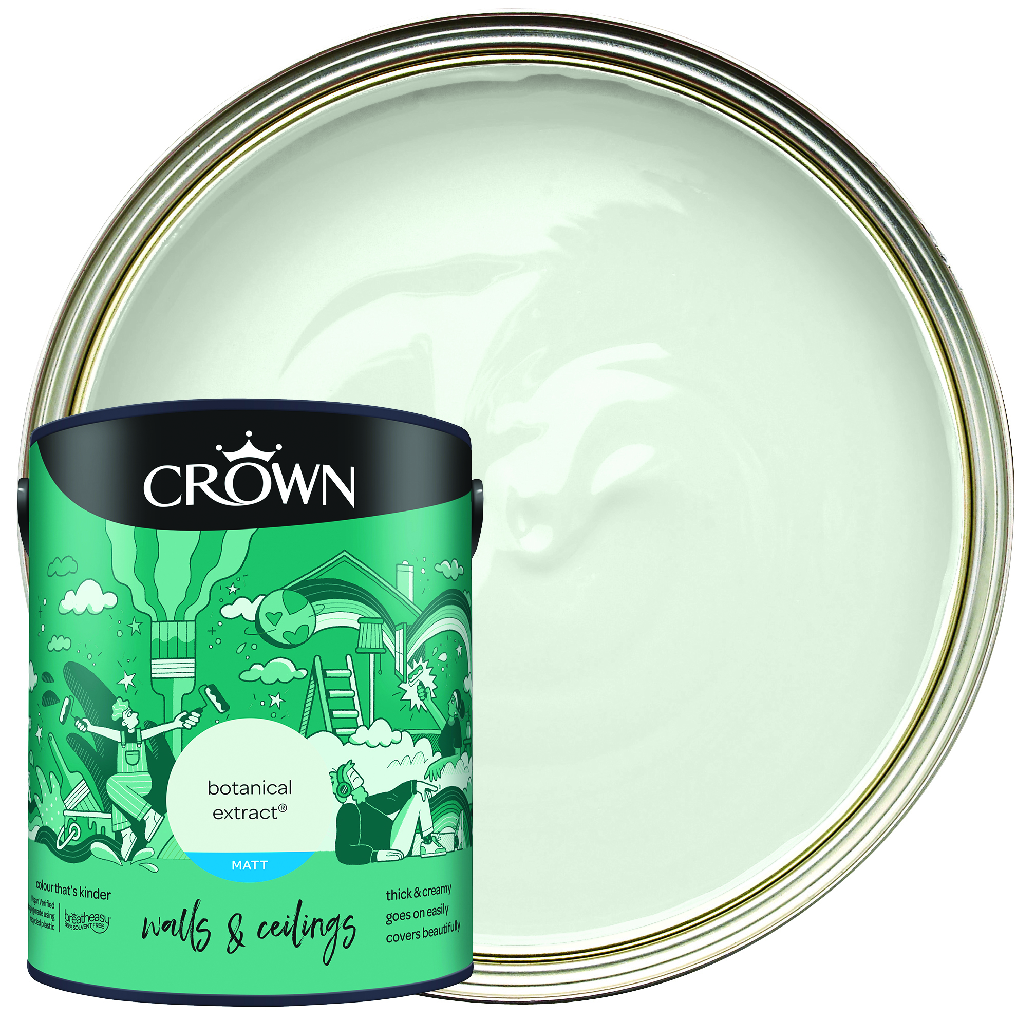 Crown Matt Emulsion Paint - Botanical Extract - 5L