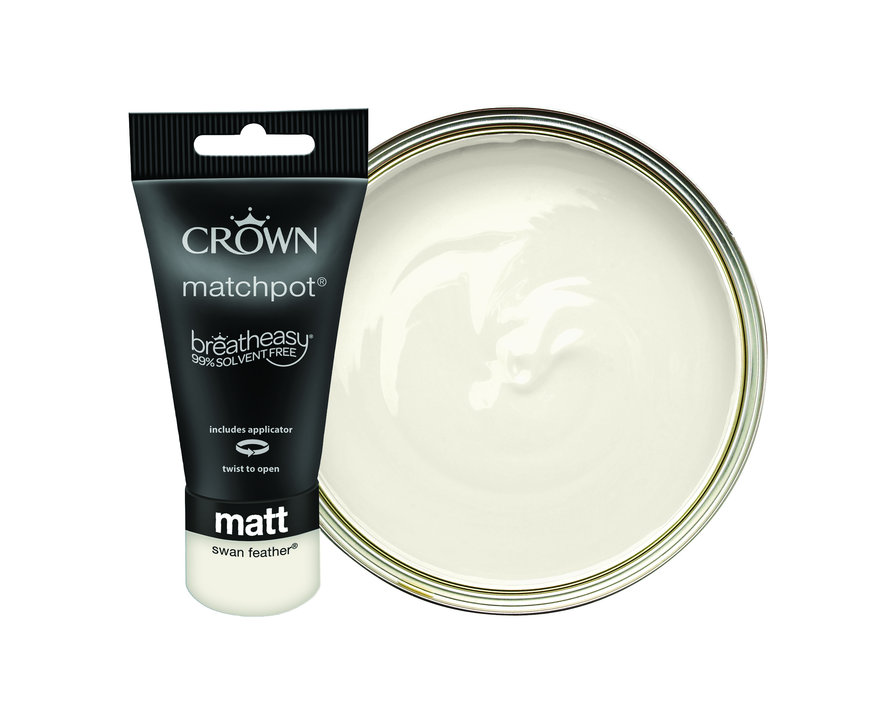 Crown Matt Emulsion Swan Feather 40ML