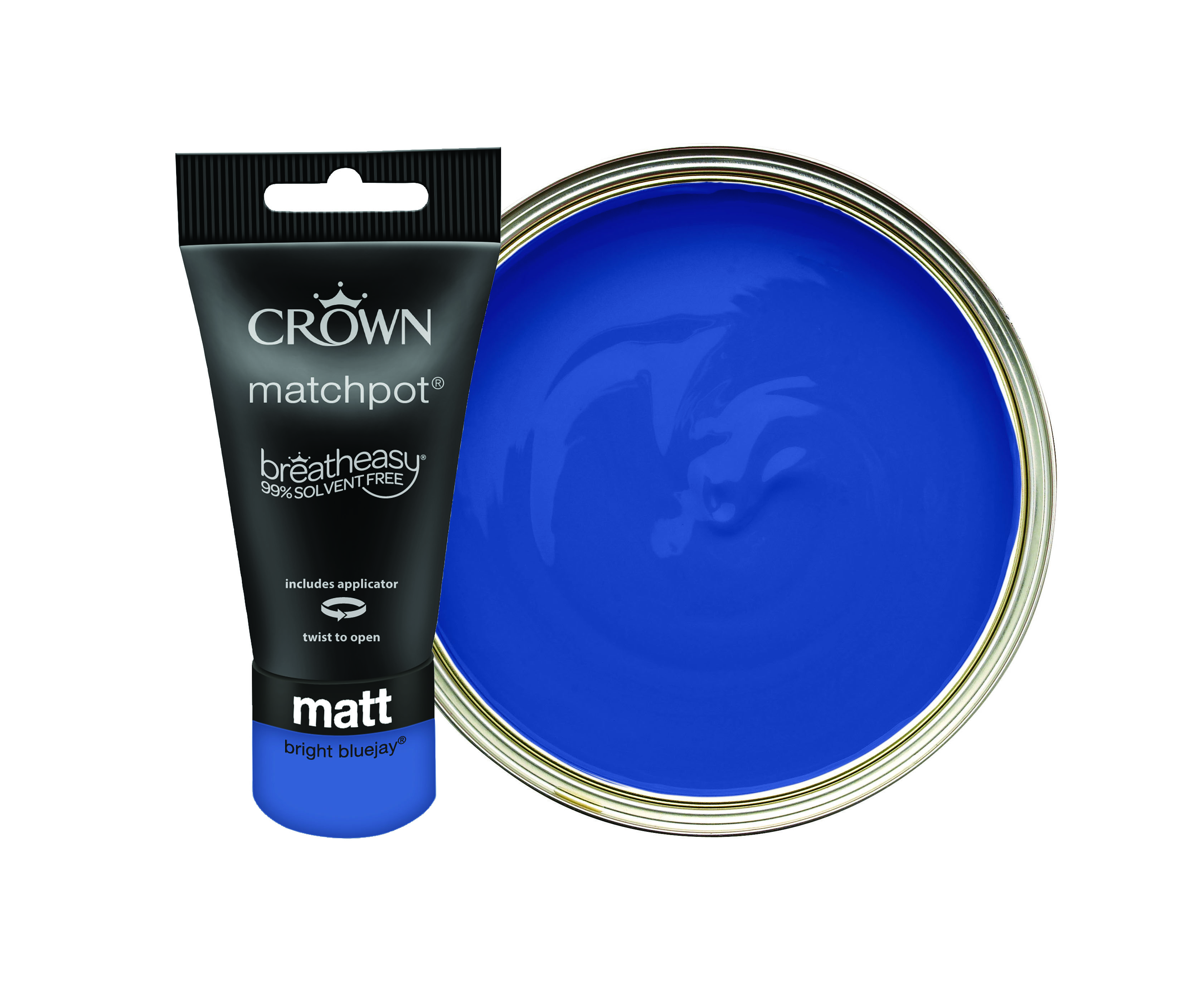 Crown Matt Emulsion Bright Bluejay 40ML