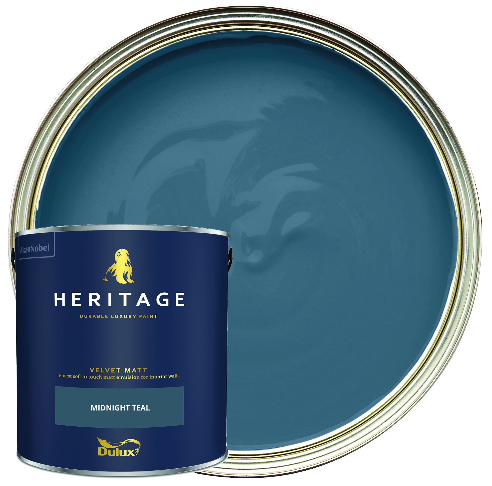 Dulux Heritage Matt Emulsion Paint - Midnight Teal - 2.5L