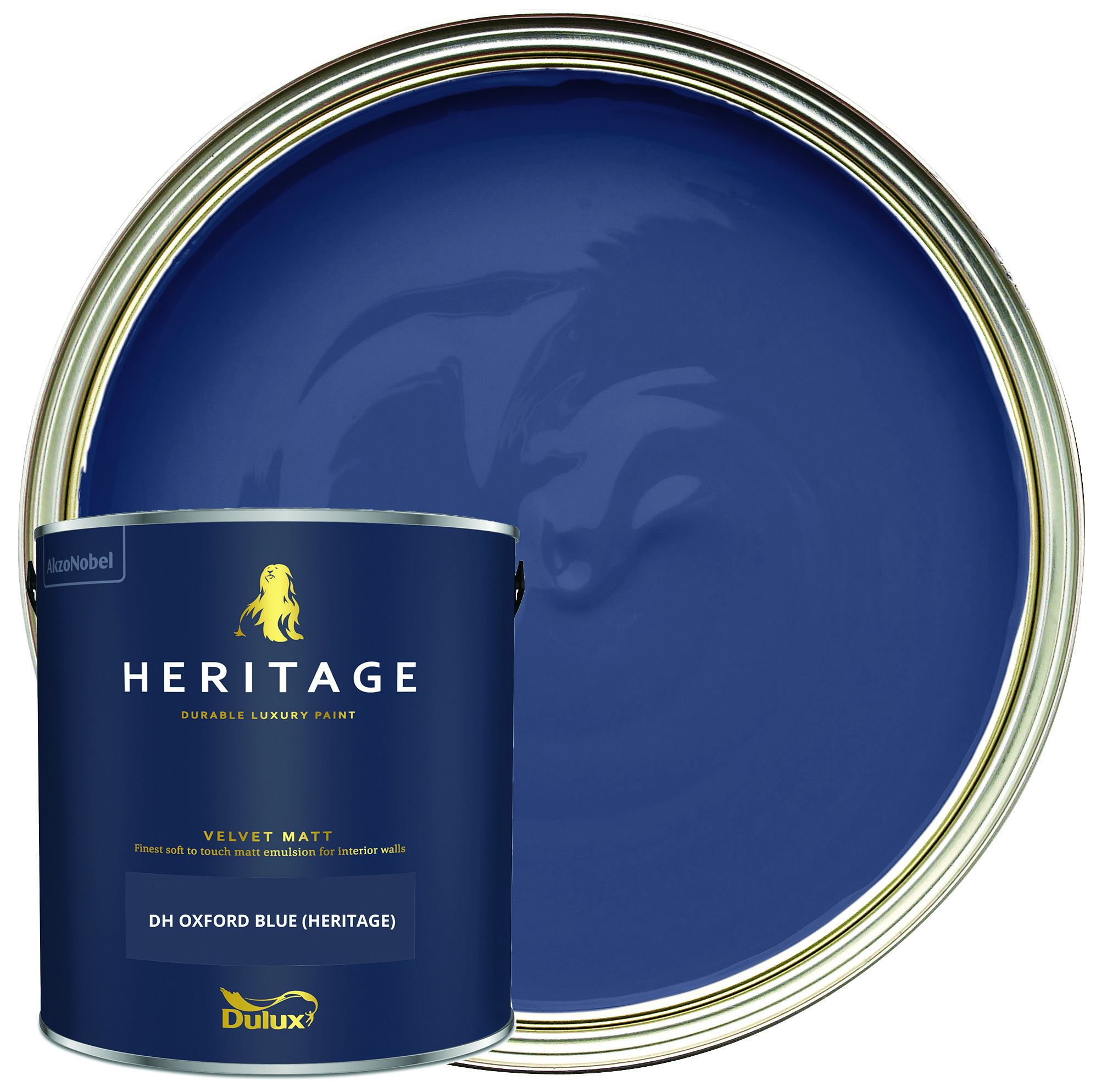 Dulux Heritage Matt Emulsion Paint - DH Oxford Blue - 2.5L