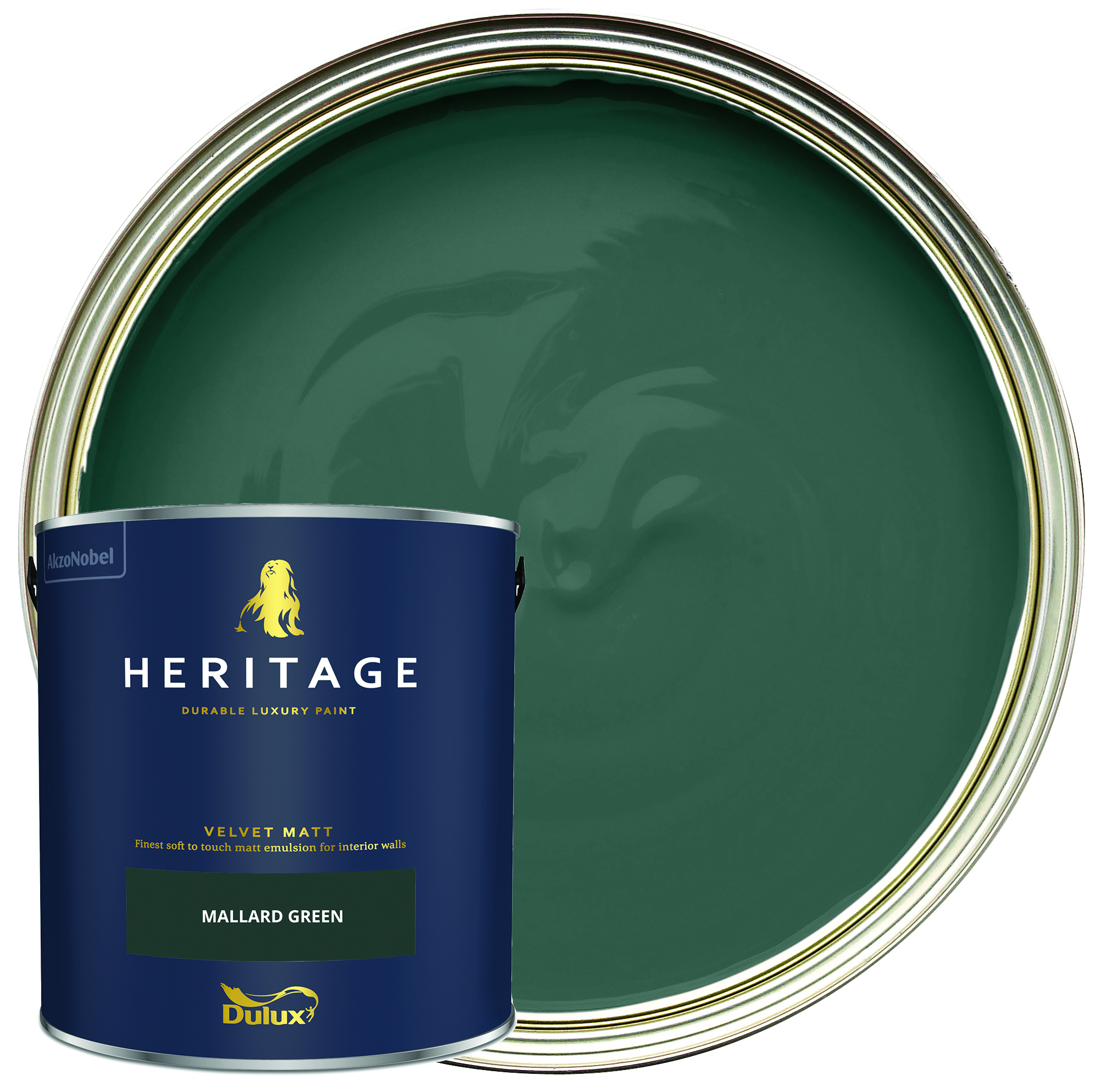 Dulux Heritage Matt Emulsion Paint- Mallard Green - 2.5L