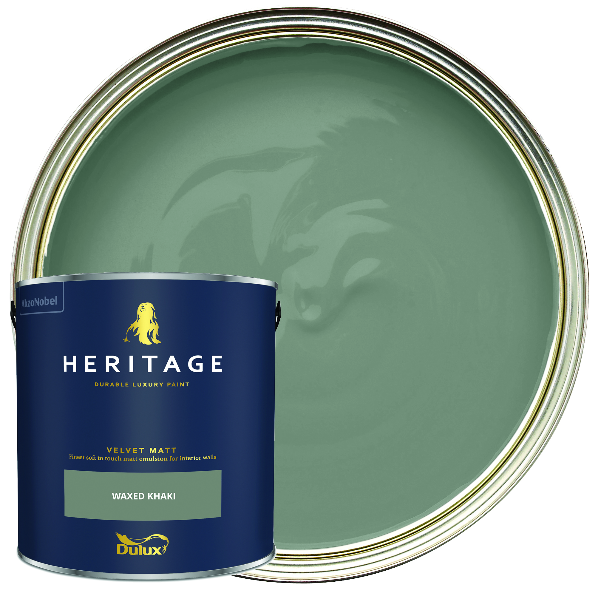 Dulux Heritage Matt Emulsion Paint - Waxed Khaki - 2.5L