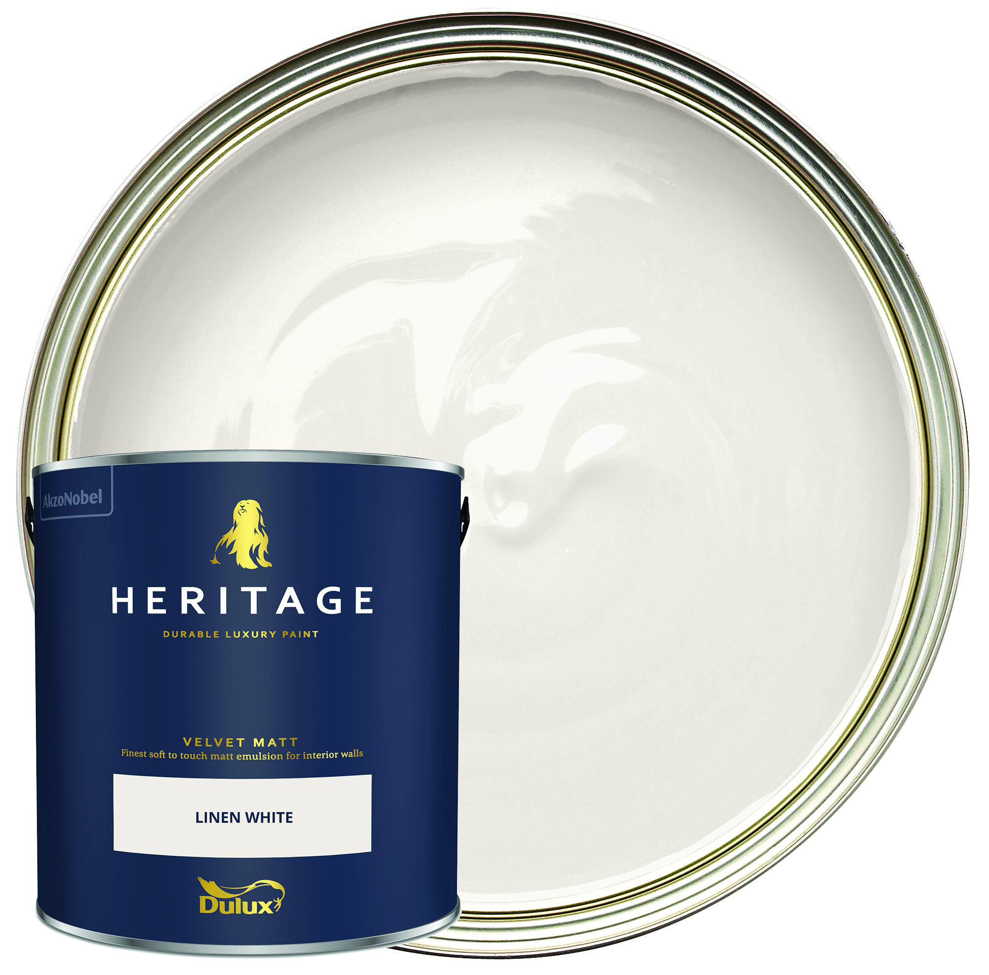 Dulux Heritage Matt Emulsion Paint - Linen White - 2.5L