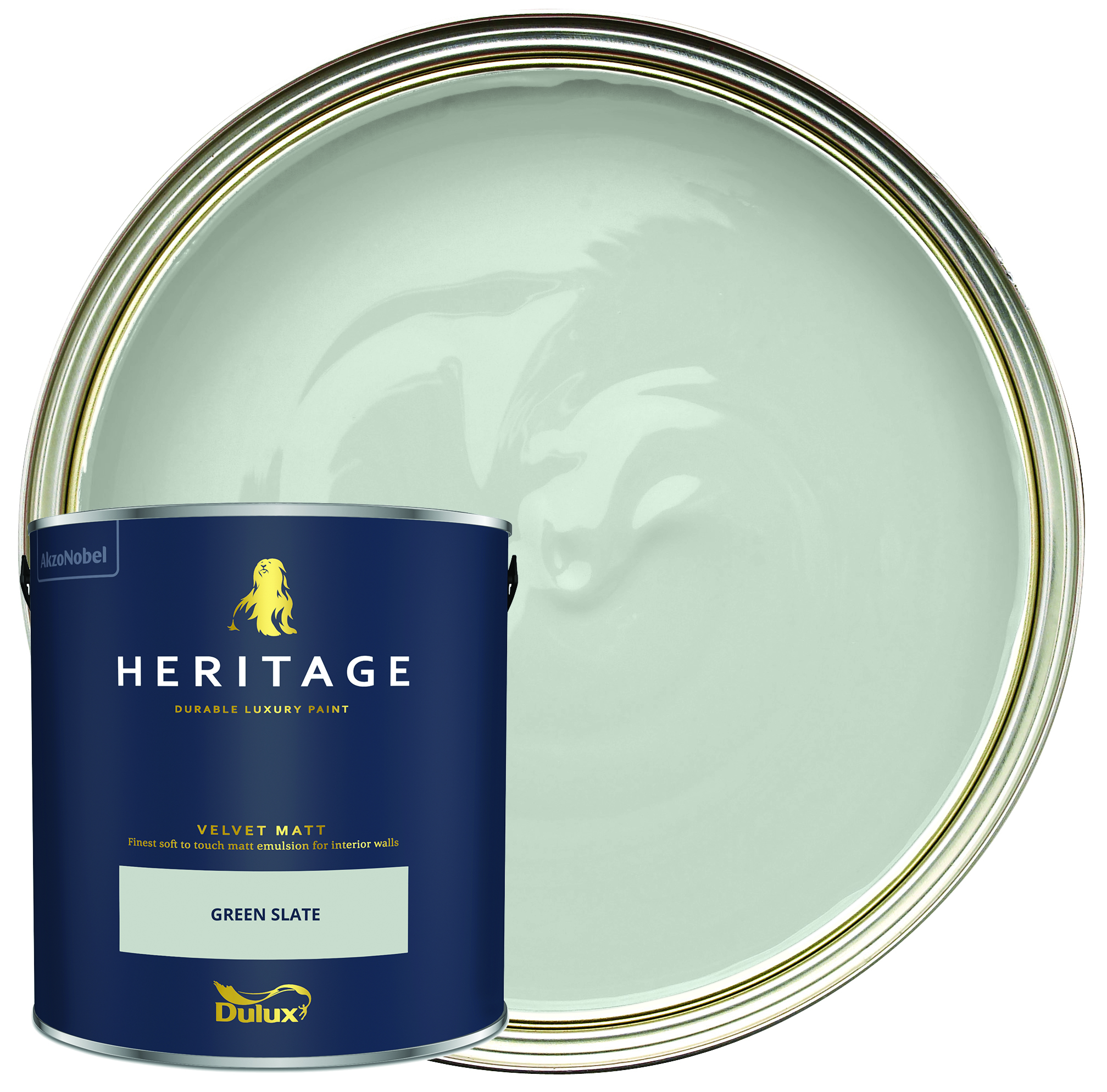 Dulux Heritage Matt Emulsion Paint - Green Slate - 2.5L