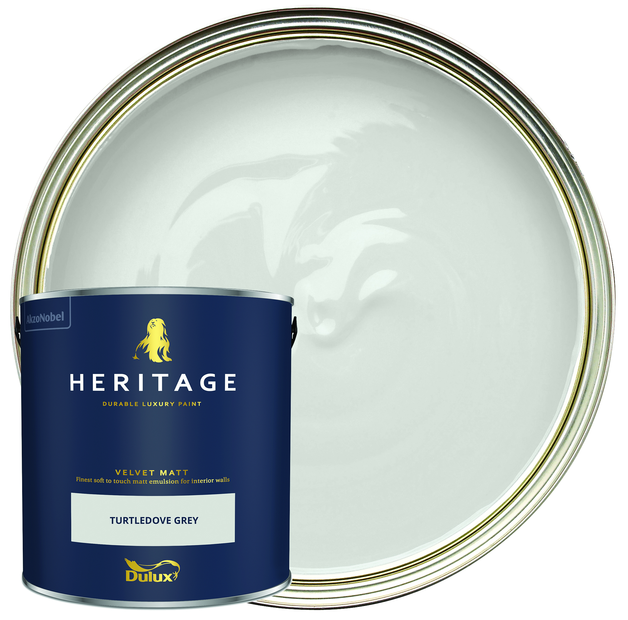 Dulux Heritage Matt Emulsion Paint - Turtledove Grey - 2.5L