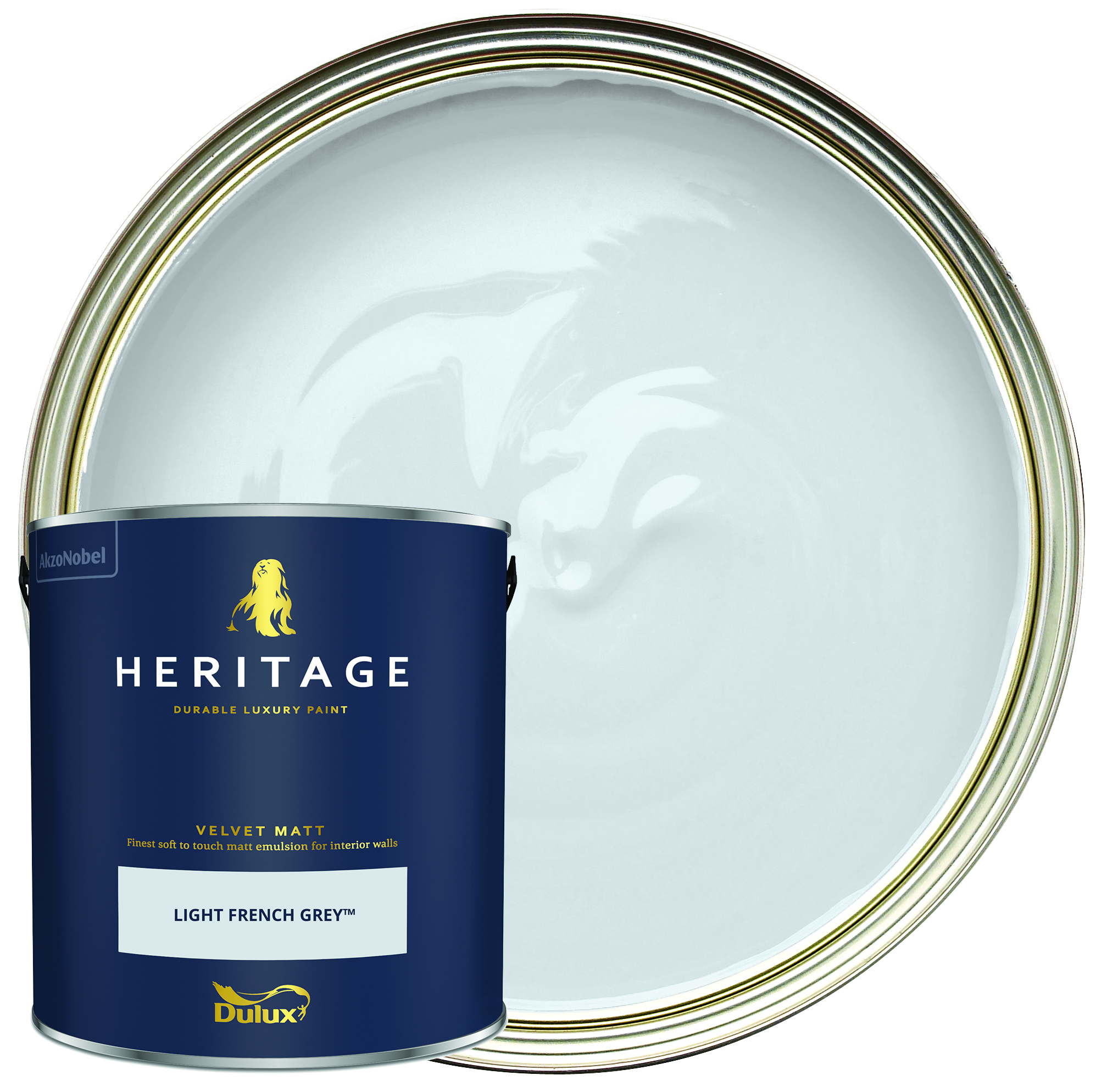 Dulux Heritage Matt Emulsion Paint - Light French Grey - 2.5L
