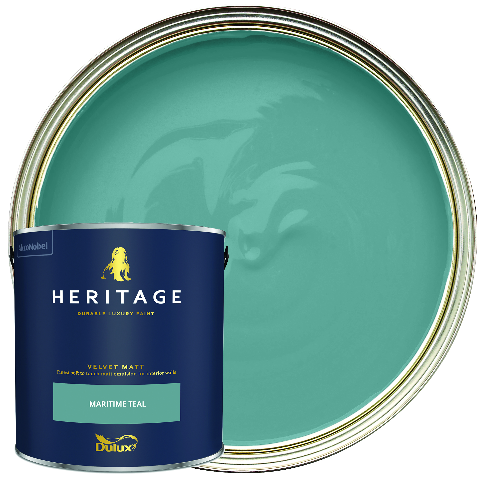 Dulux Heritage Matt Emulsion Paint - Maritime Teal - 2.5L