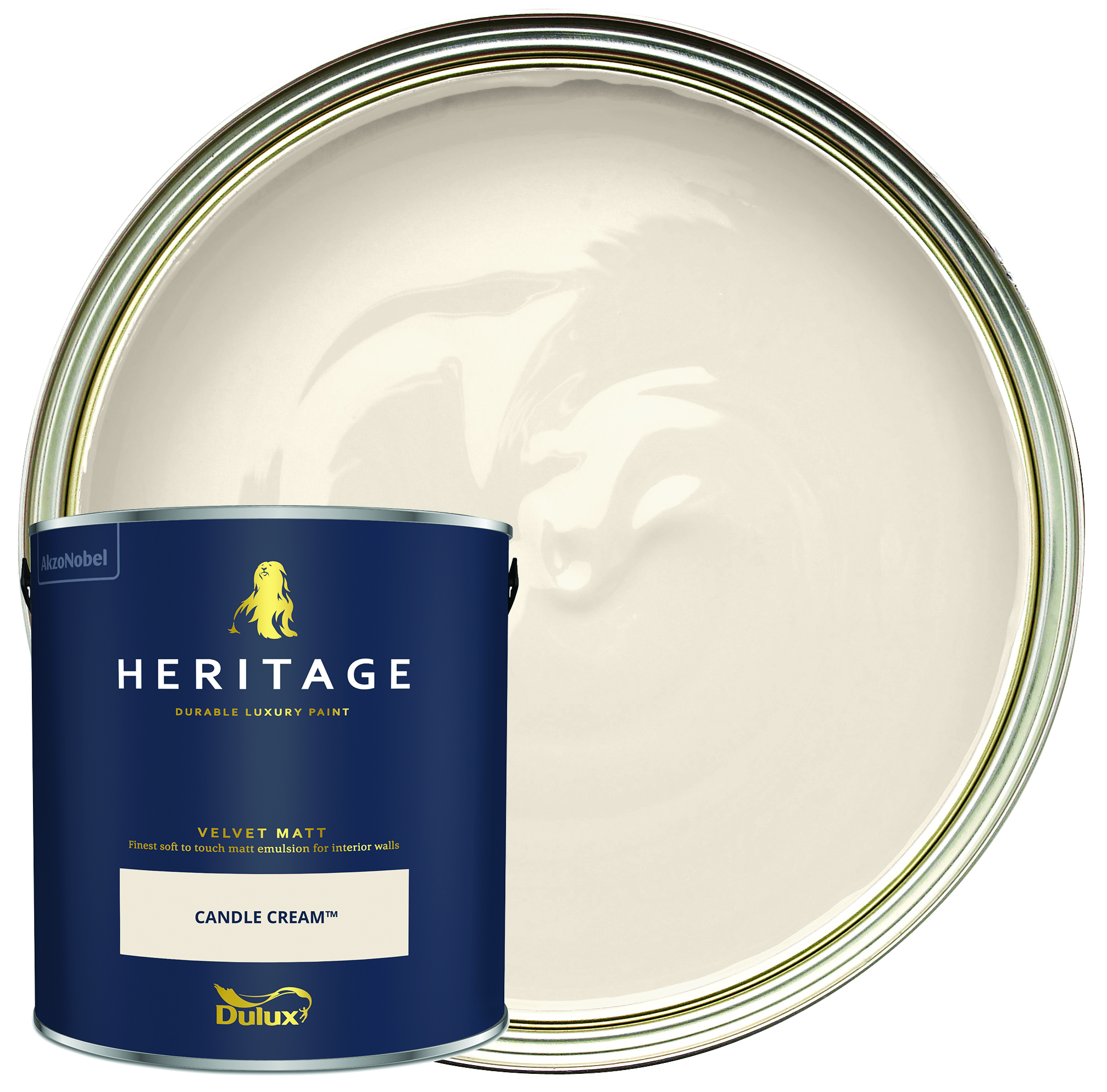 Dulux Heritage Matt Emulsion Paint - Candle Cream - 2.5L