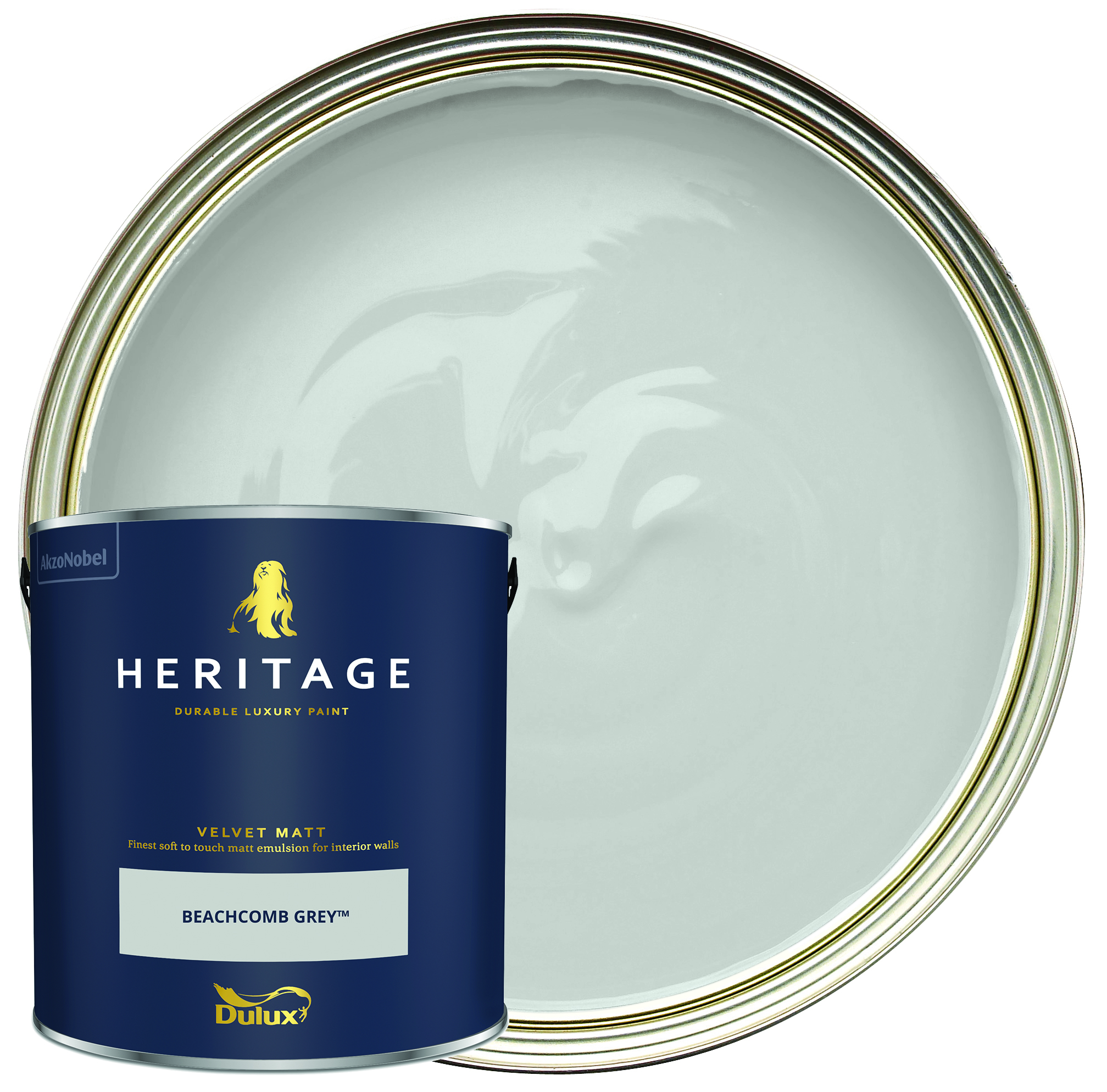 Dulux Heritage Matt Emulsion Paint - Beachcomb Grey -2.5L