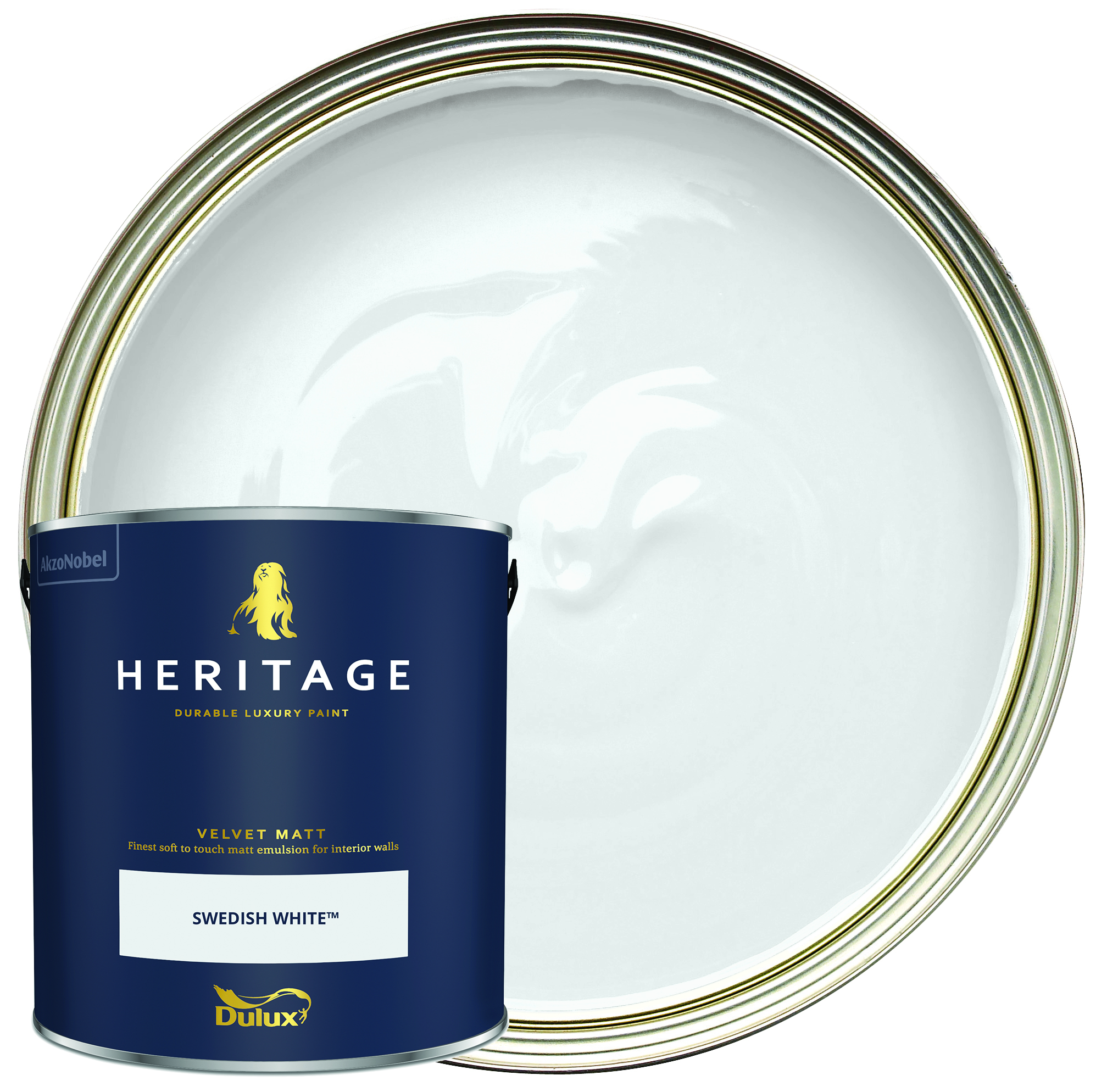 Dulux Heritage Matt Emulsion Paint - Swedish White -2.5L