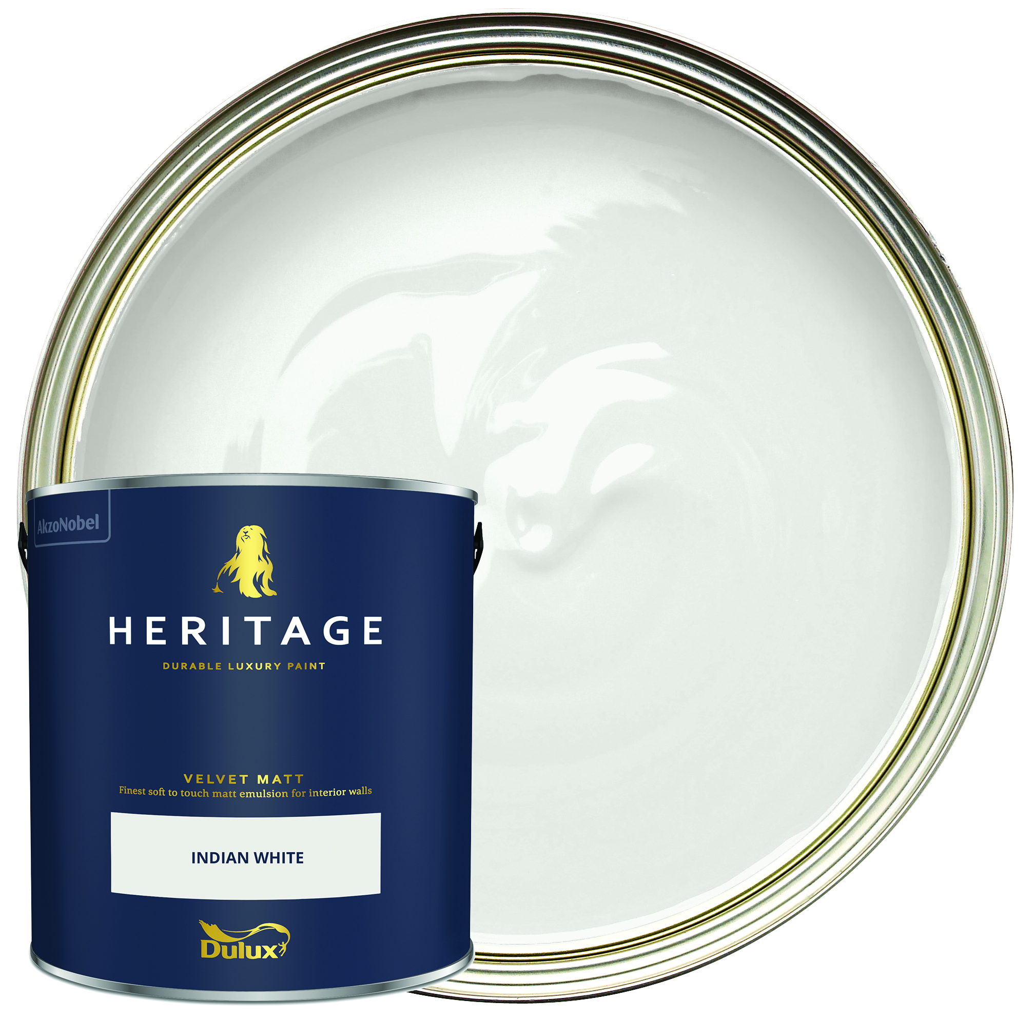 Dulux Heritage Matt Emulsion Paint - Indian White - 2.5L