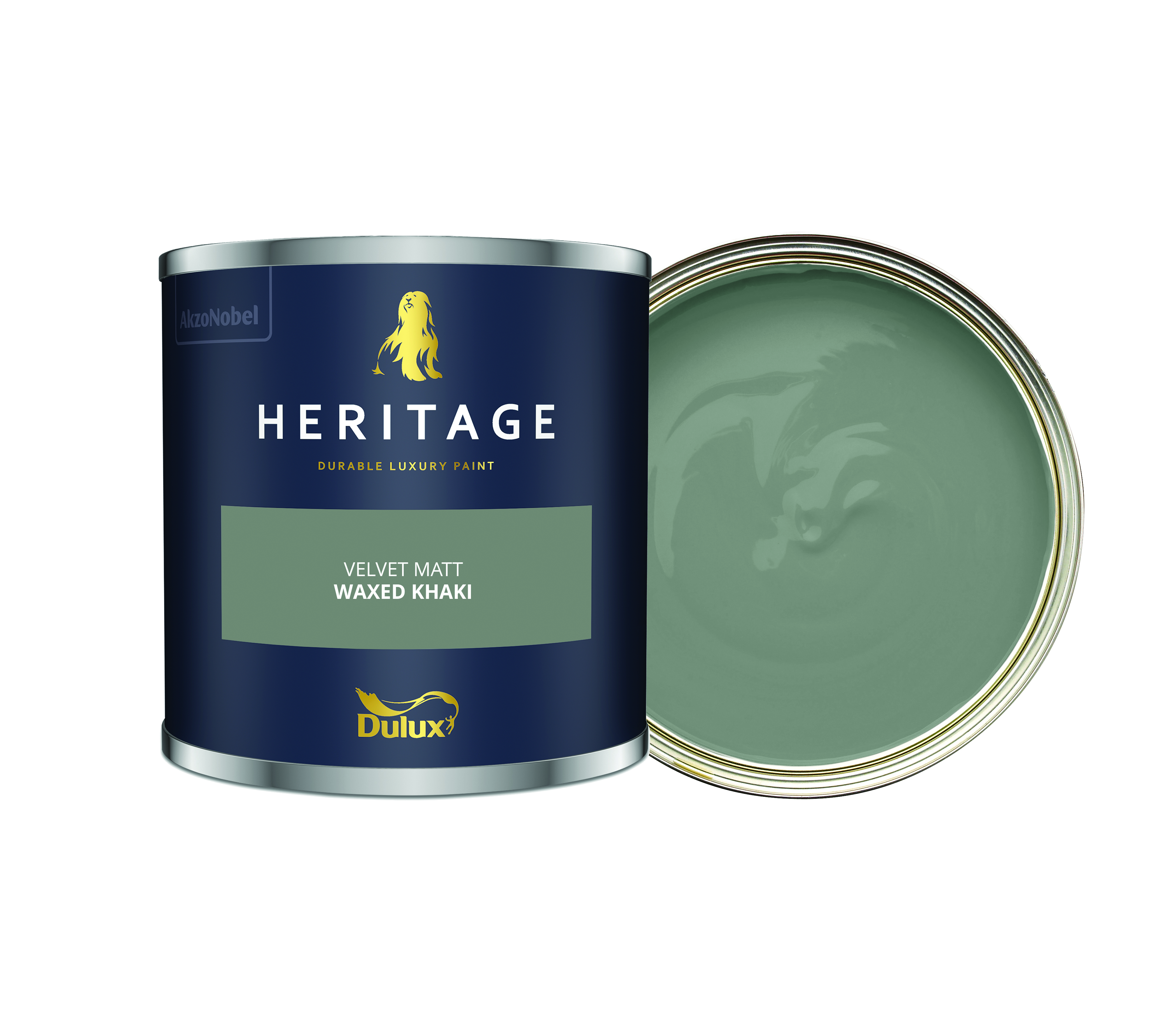 Dulux Heritage Matt Emulsion Paint - Waxed Khaki - 125ml