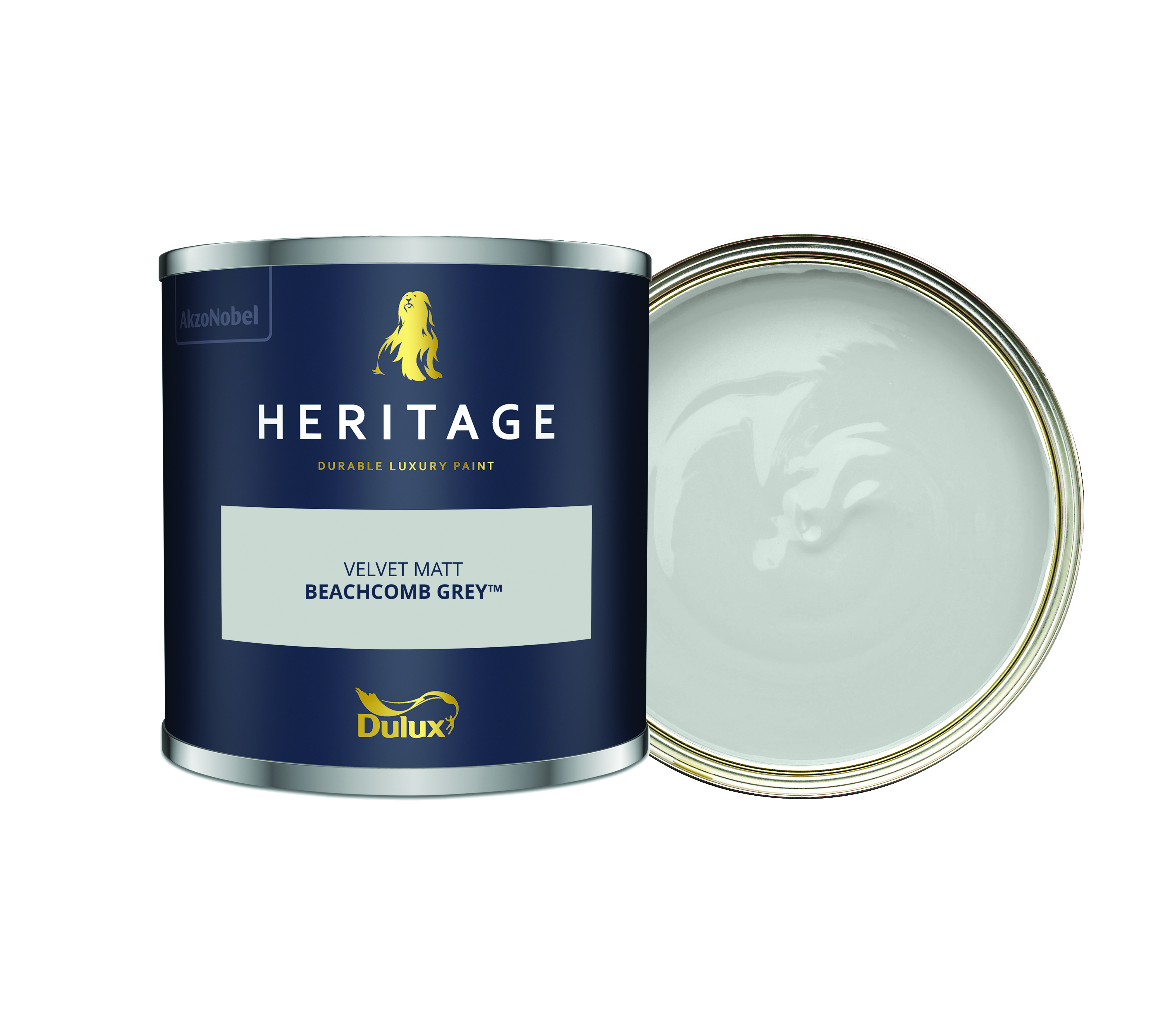 Dulux Heritage Matt Emulsion Paint - Beachcomb Grey - 125ml