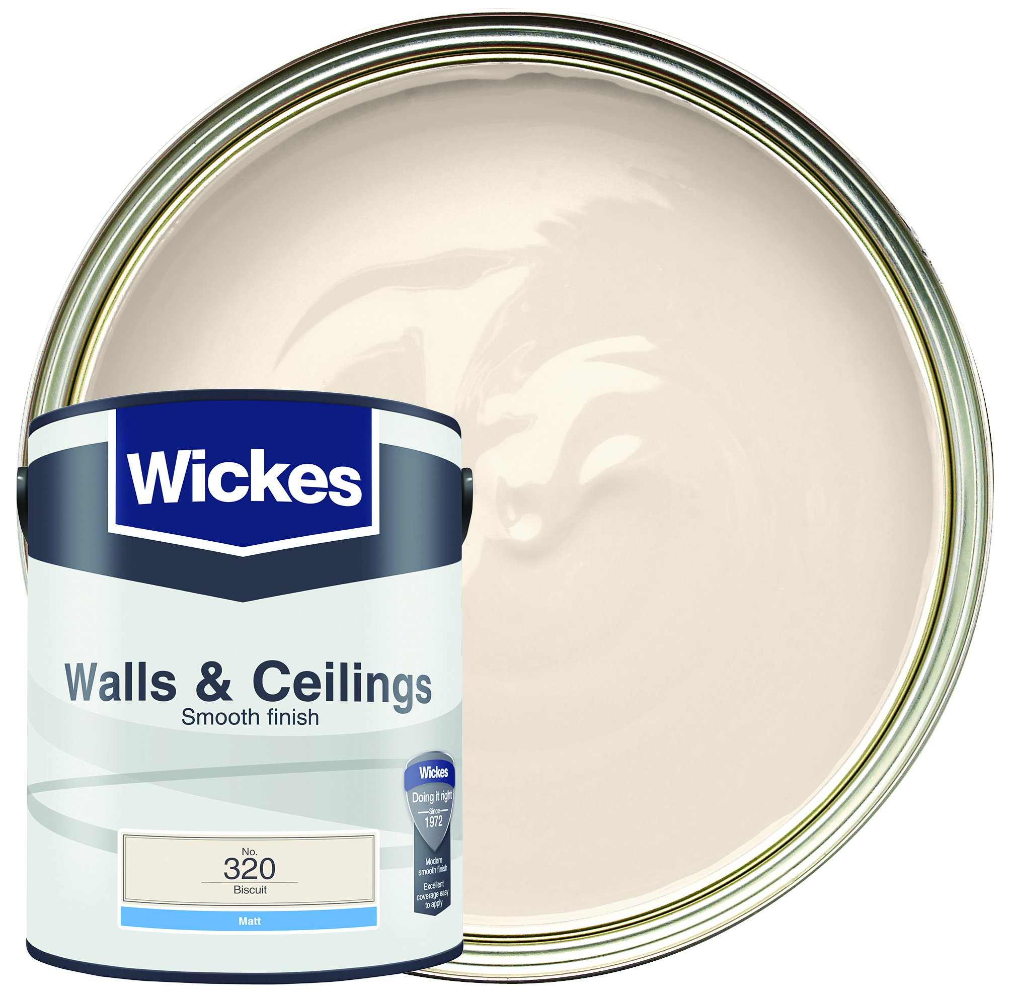 Wickes Vinyl Matt Emulsion Paint - Biscuit No.320 - 5L