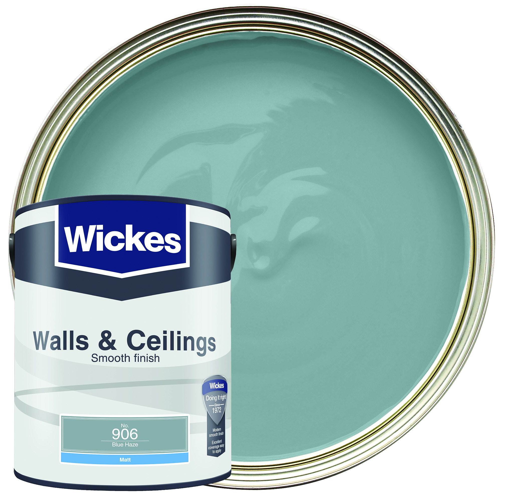 Wickes Vinyl Matt Emulsion Paint By Kimberley Walsh - Blue Haze -5L