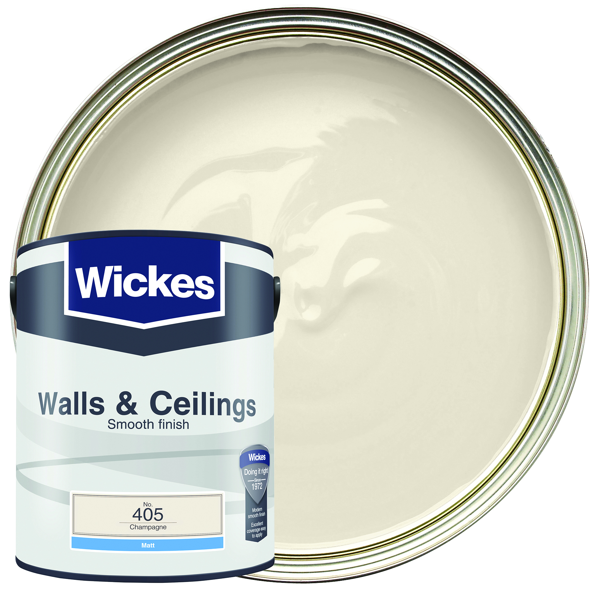 Wickes Vinyl Matt Emulsion Paint - Champagne No.405 - 5L