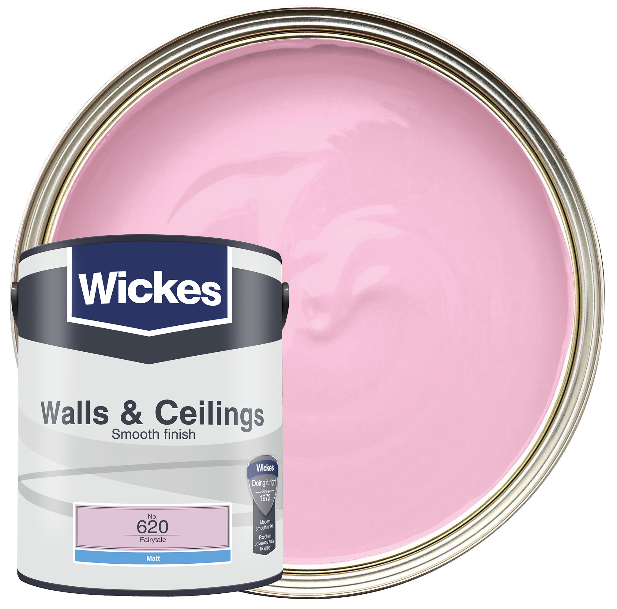 Wickes Vinyl Matt Emulsion Paint - Fairytale No.620 - 5L