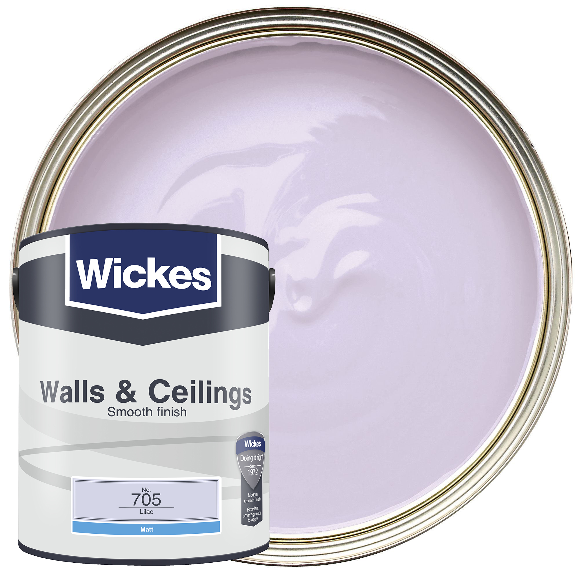 Wickes Vinyl Matt Emulsion Paint - Lilac No.705 - 5L