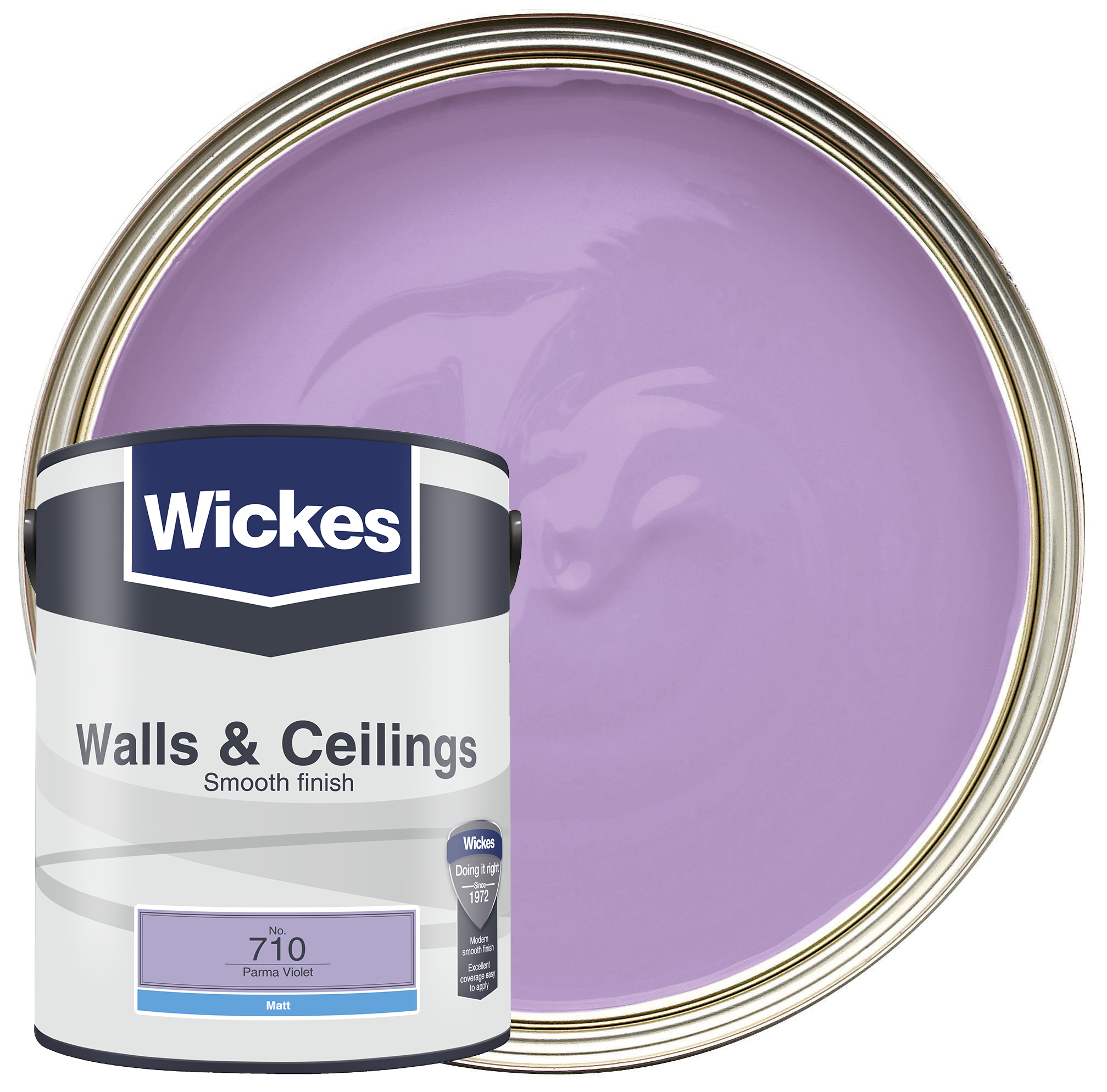 Wickes Vinyl Matt Emulsion Paint - Parma Violet No.710 - 5L