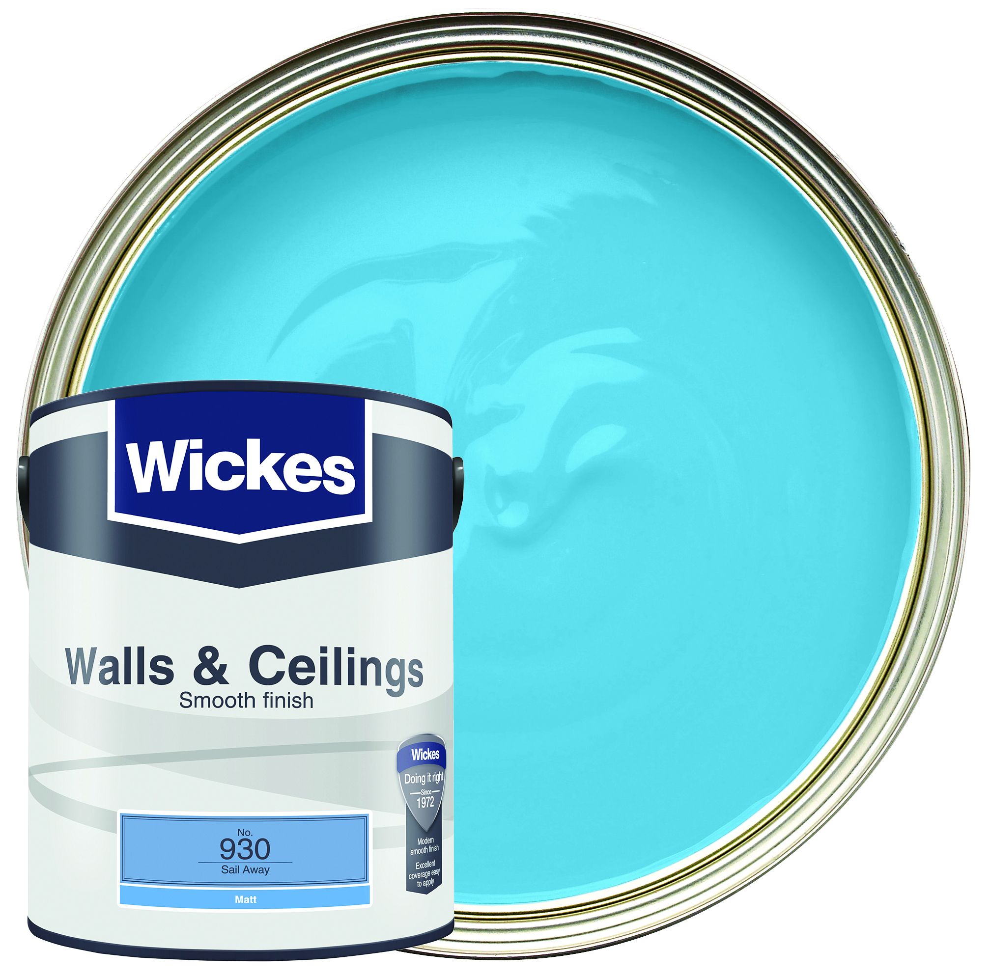 Wickes Vinyl Matt Emulsion Paint - Sail Away No.930- 5L