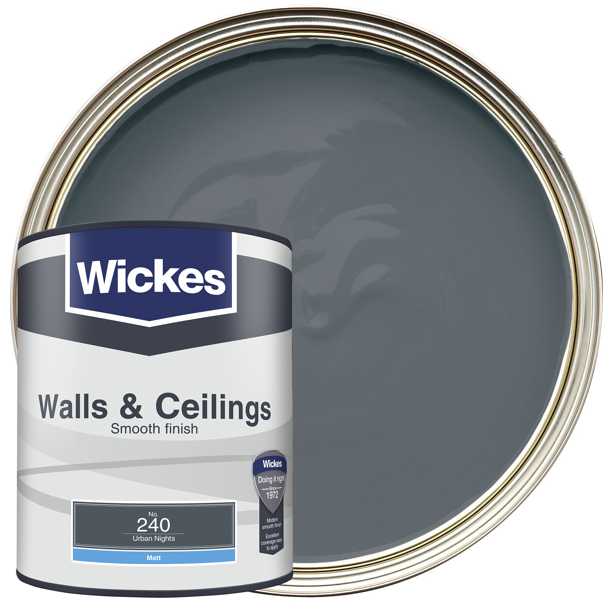 Wickes Vinyl Matt Emulsion Paint - Urban Nights No.240 - 5L
