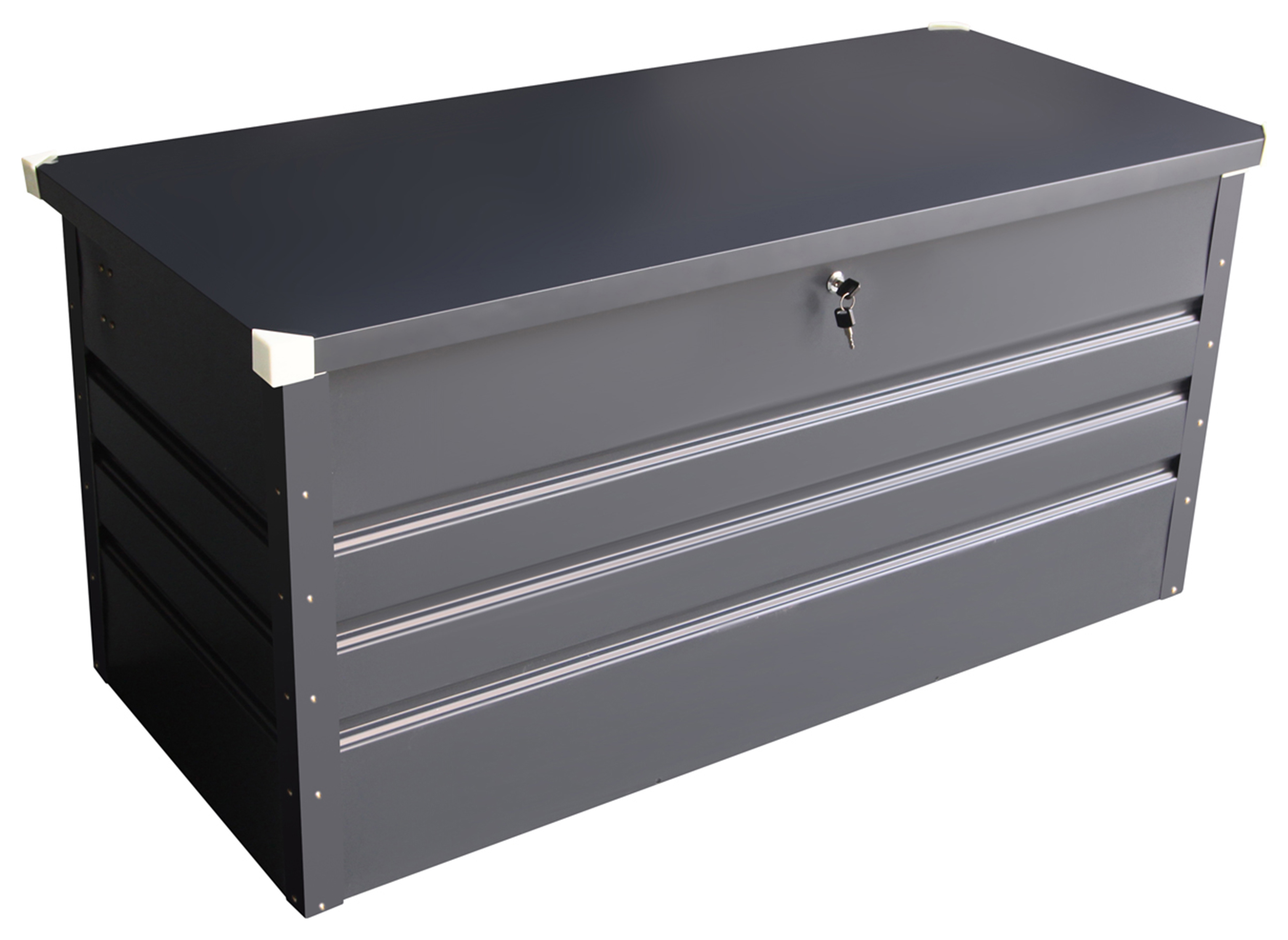 Charles Bentley Metal Garden Storage Chest Box - 500L