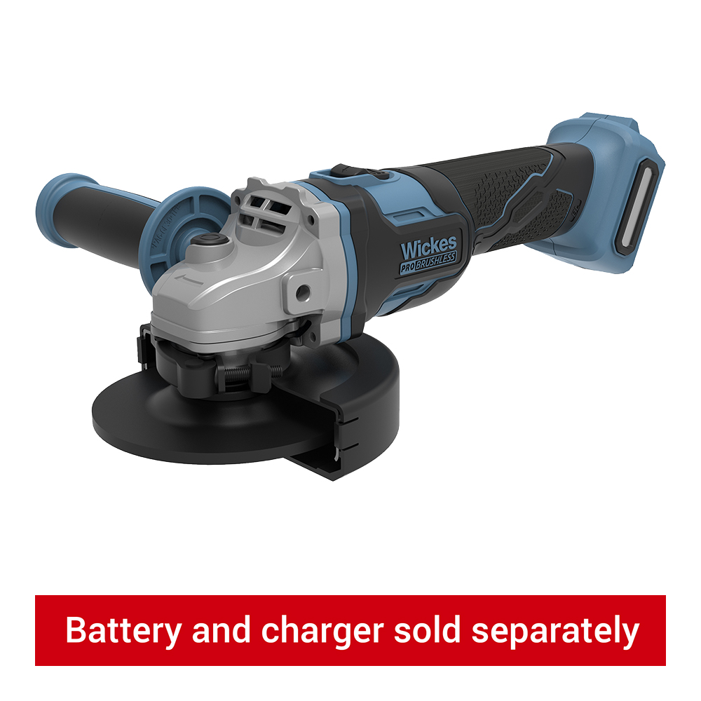 Wickes 18V Cordless Brushless Angle Grinder 125mm - Bare