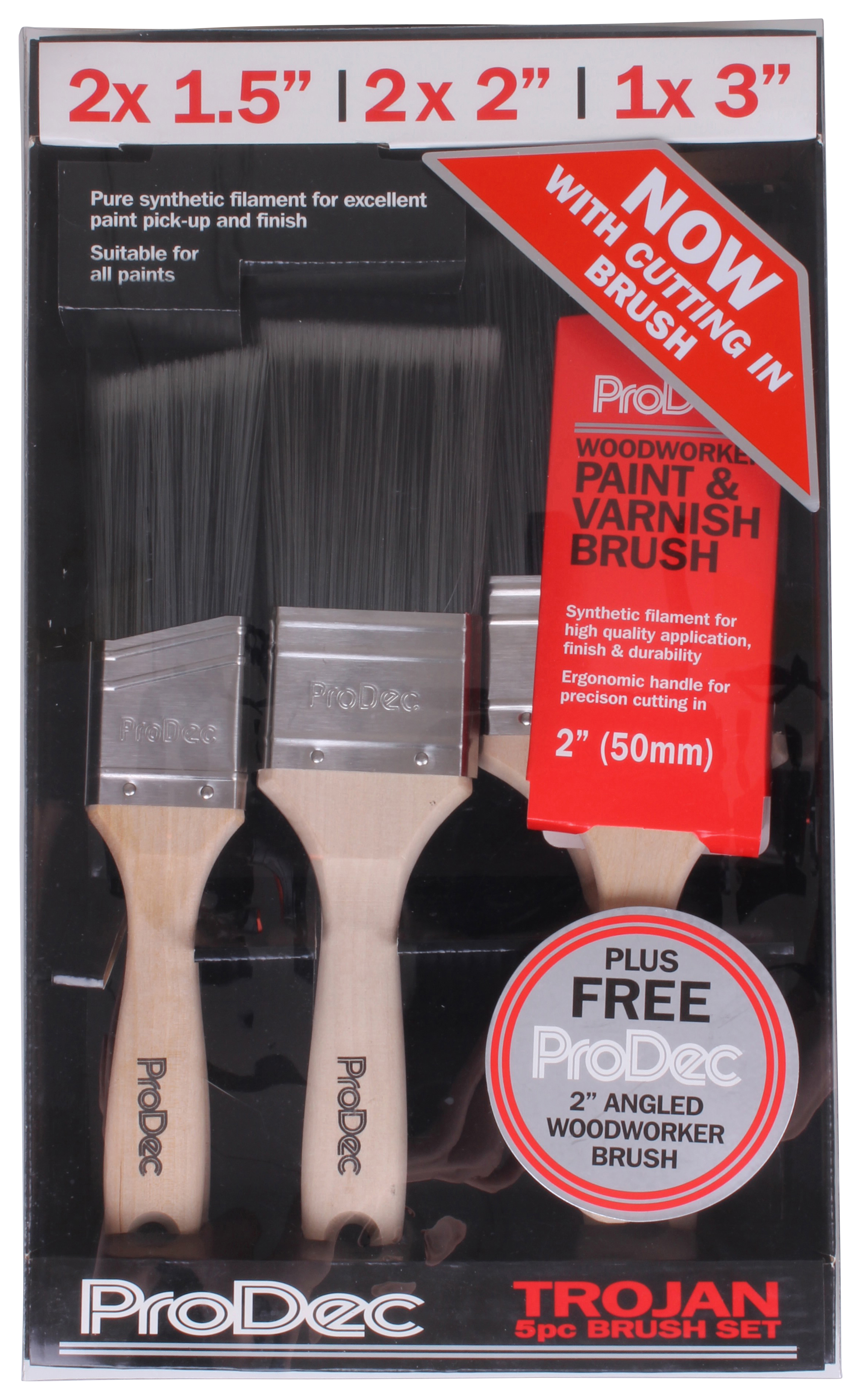 ProDec Trojan Decorator Paint Brush Set - Pack of 6