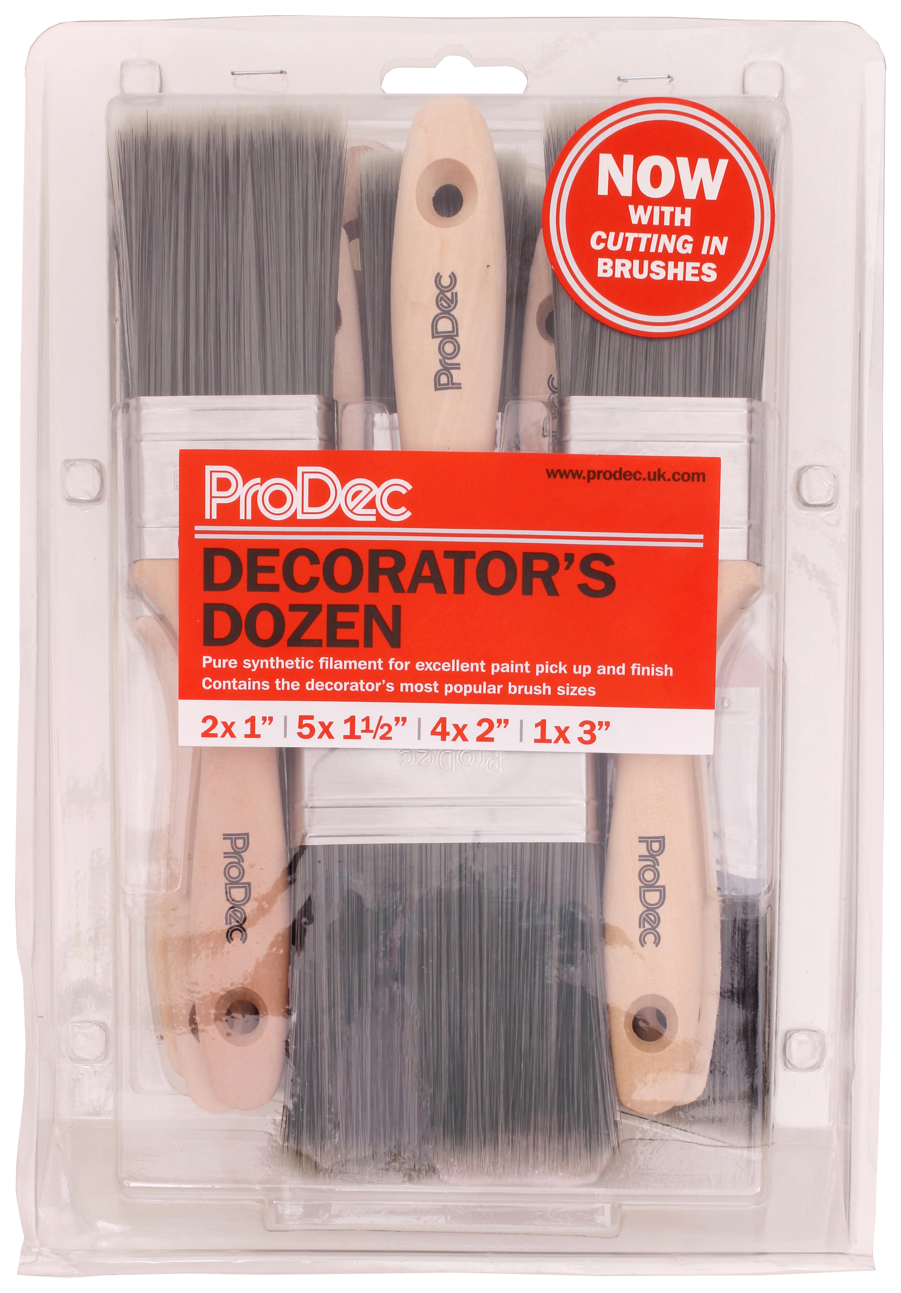 ProDec Decorators Dozen Paint Brush Set - Pack of 12