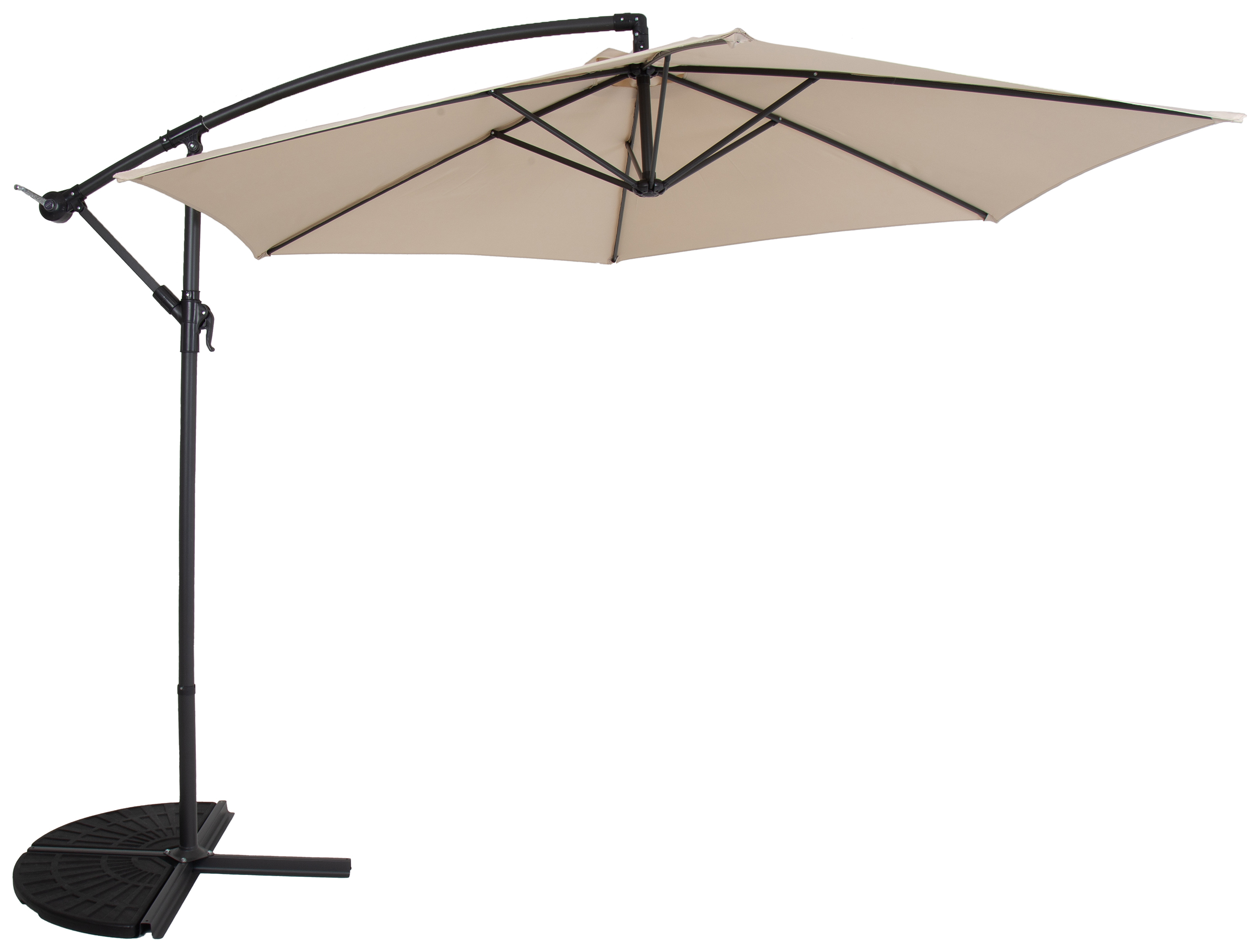 Charles Bentley 3m Hanging Garden Parasol - Beige
