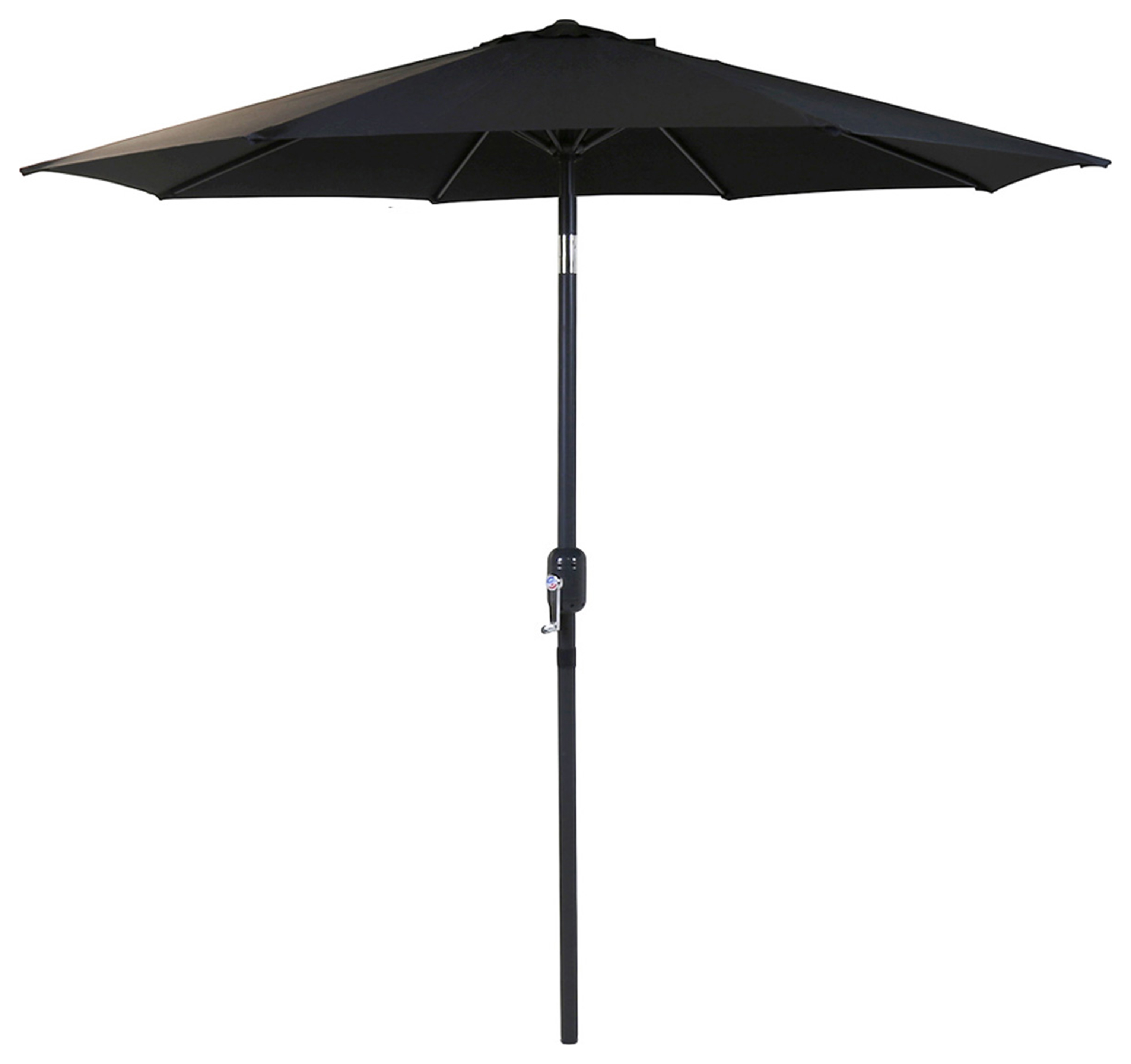 Charles Bentley 2m Market Garden Parasol - Black
