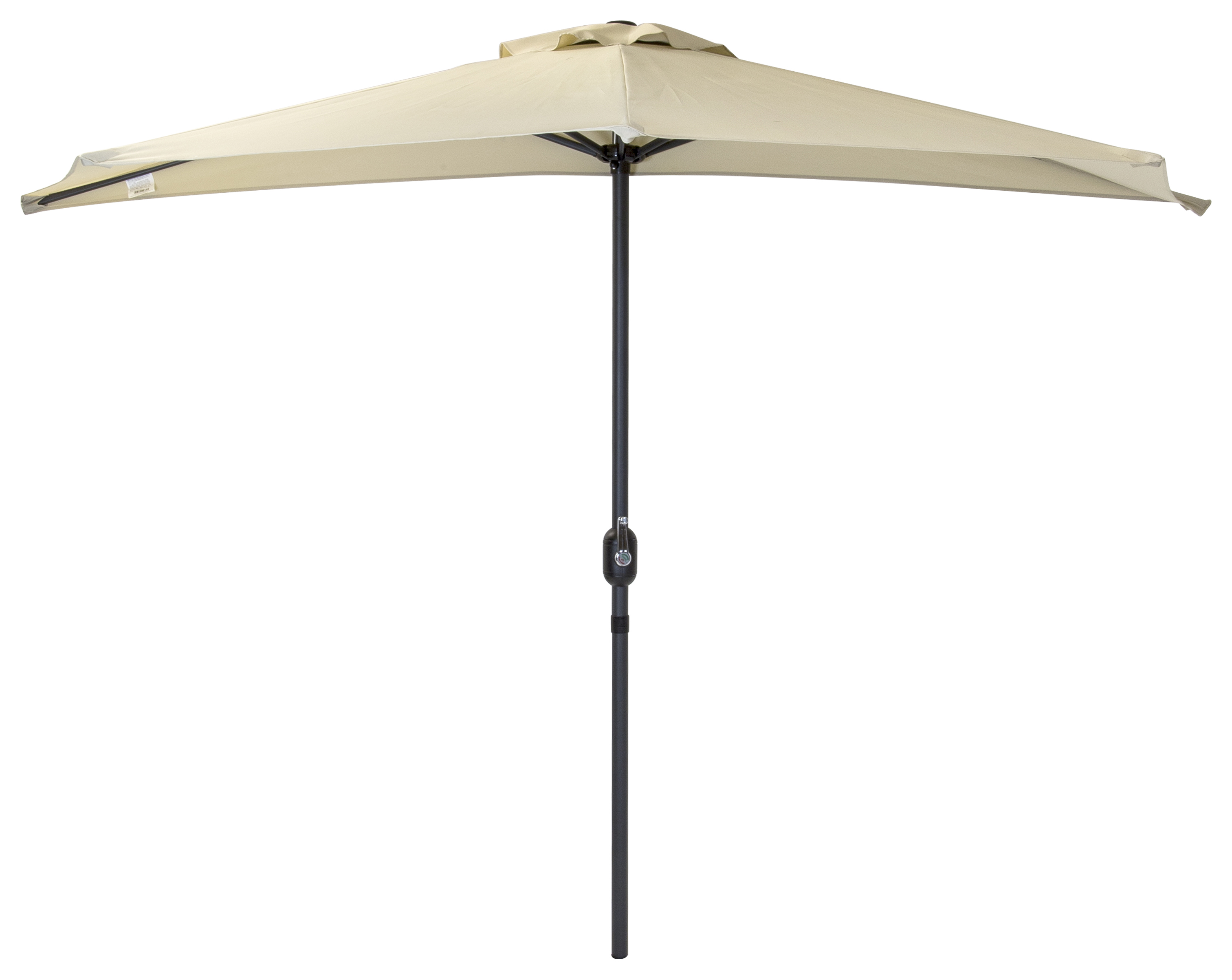 Charles Bentley 2.7m Half Umbrella/Parasol - Beige
