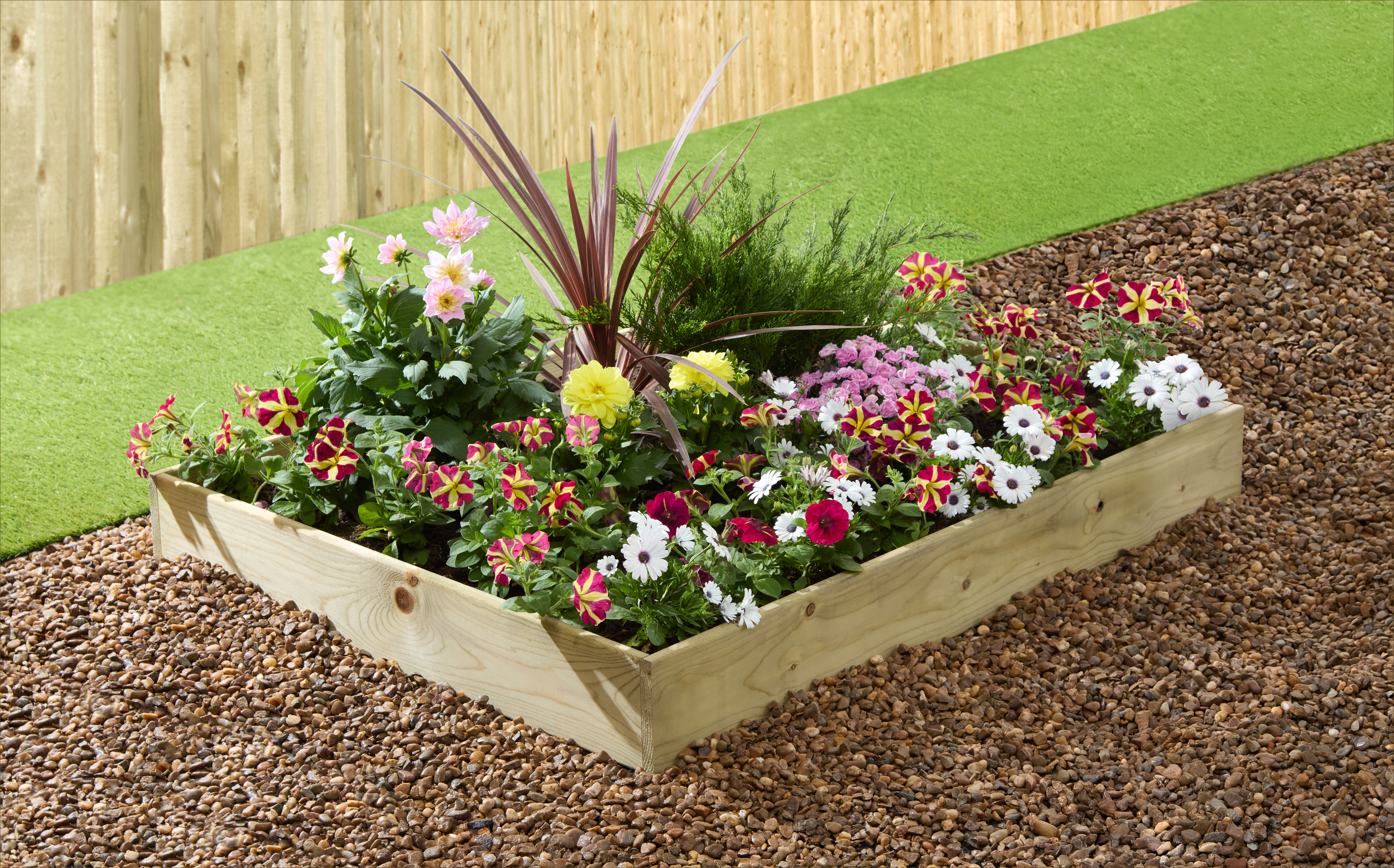 Wickes Modular Rectangular 78L Raised Bed - 145 x 600 x 900mm