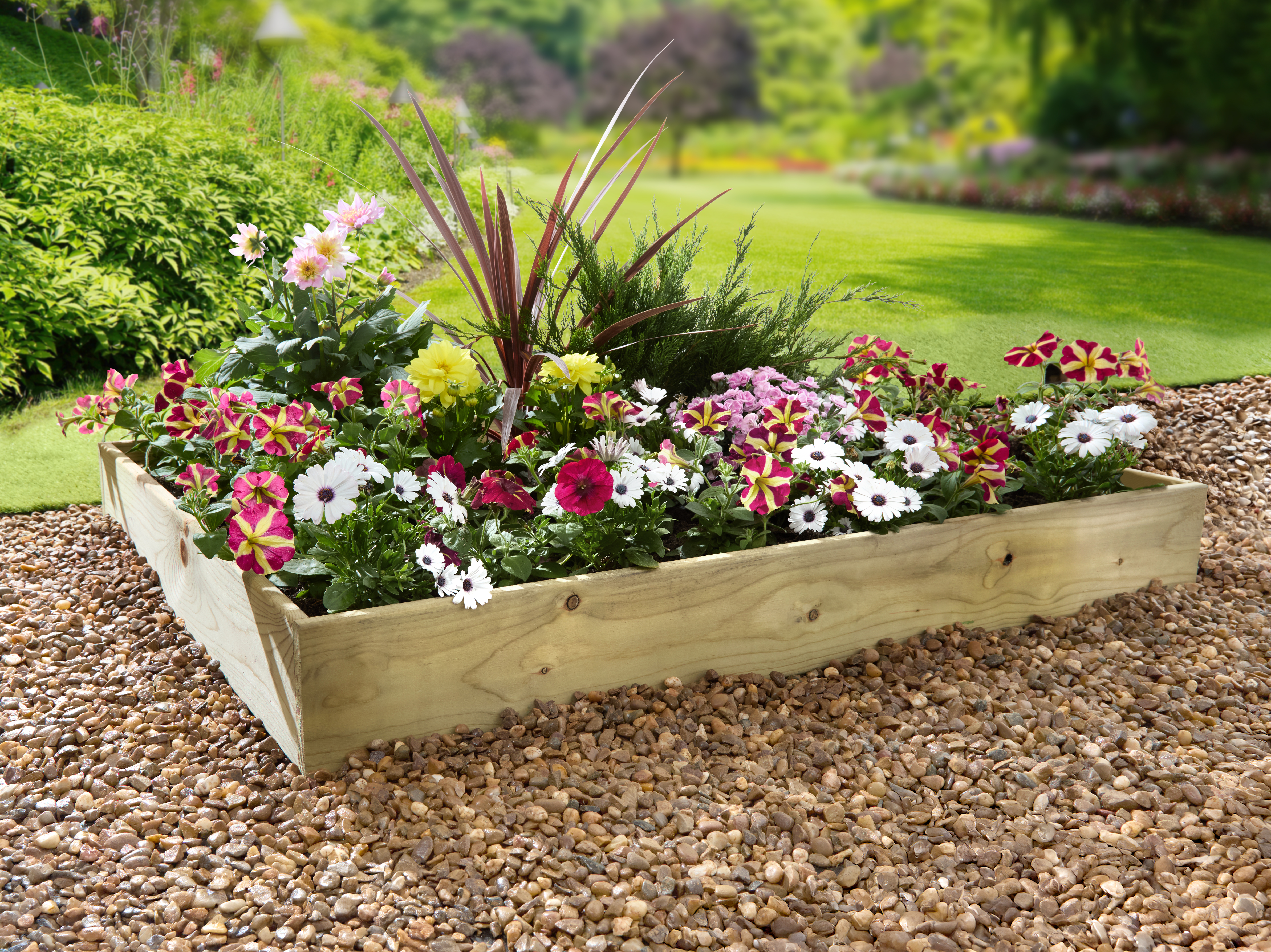 Wickes Modular Rectangular 157L Raised Bed - 145 x 900 x 1200mm