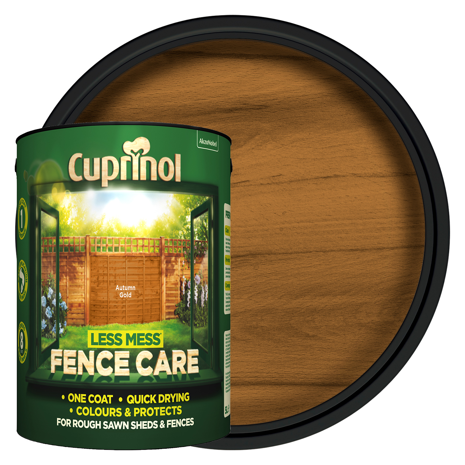 Cuprinol Less Mess Fence Care - Autumn Gold - 5L